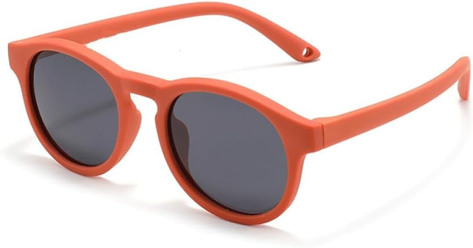 Fashion Baby'S First Sunglasses with Strap round Flexible UV400 One Piece Size Infant Sunglasses for Ages 0-3 Years - Beige image number 2