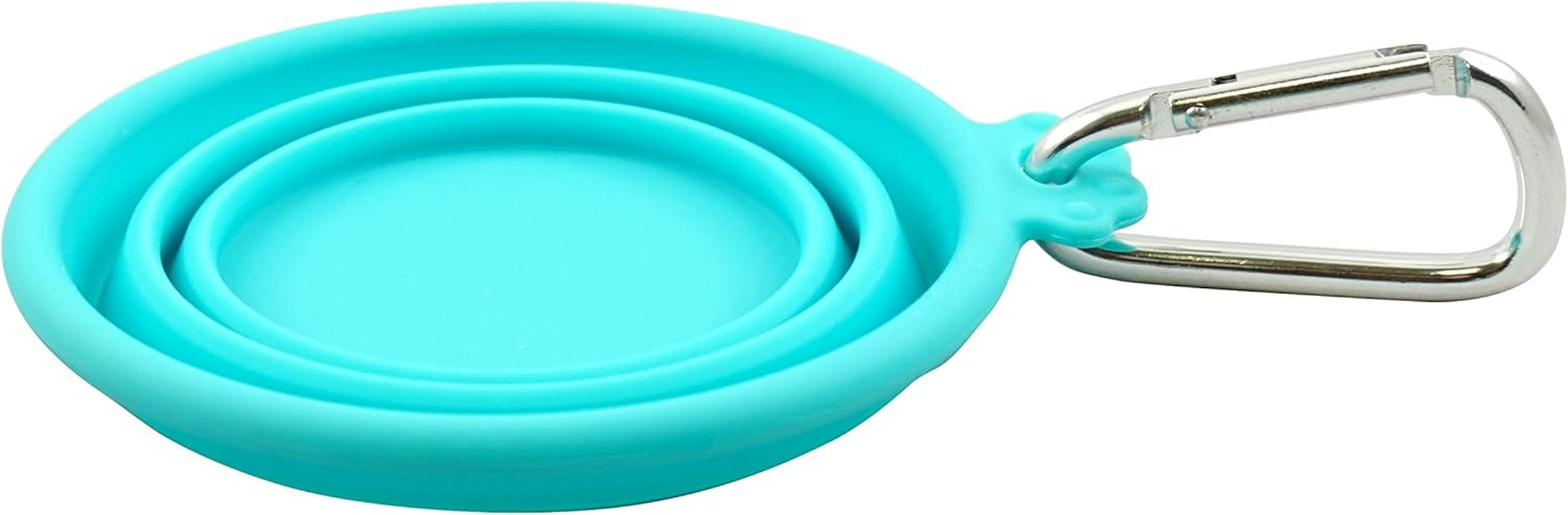 FFDPET Silicone Collapsible Travel Bowl for Dogs & Cats, Medium, Teal image number 1