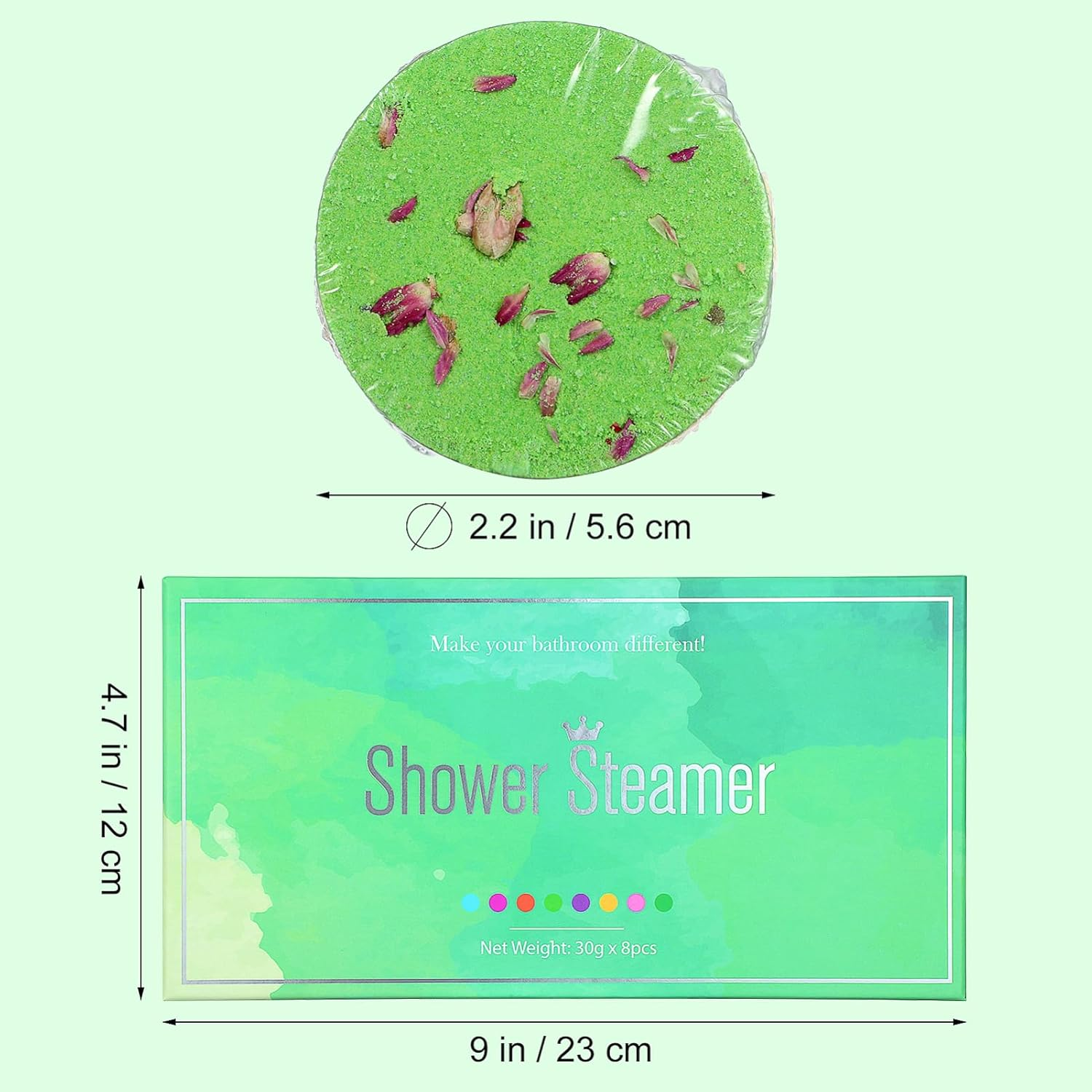 Gogogmee 8Pcs Natural Bath Tablet Essential Oil Aromatherapy Tablets Hotel Quality Bath Salts Relaxing Shower Steamer image number 1