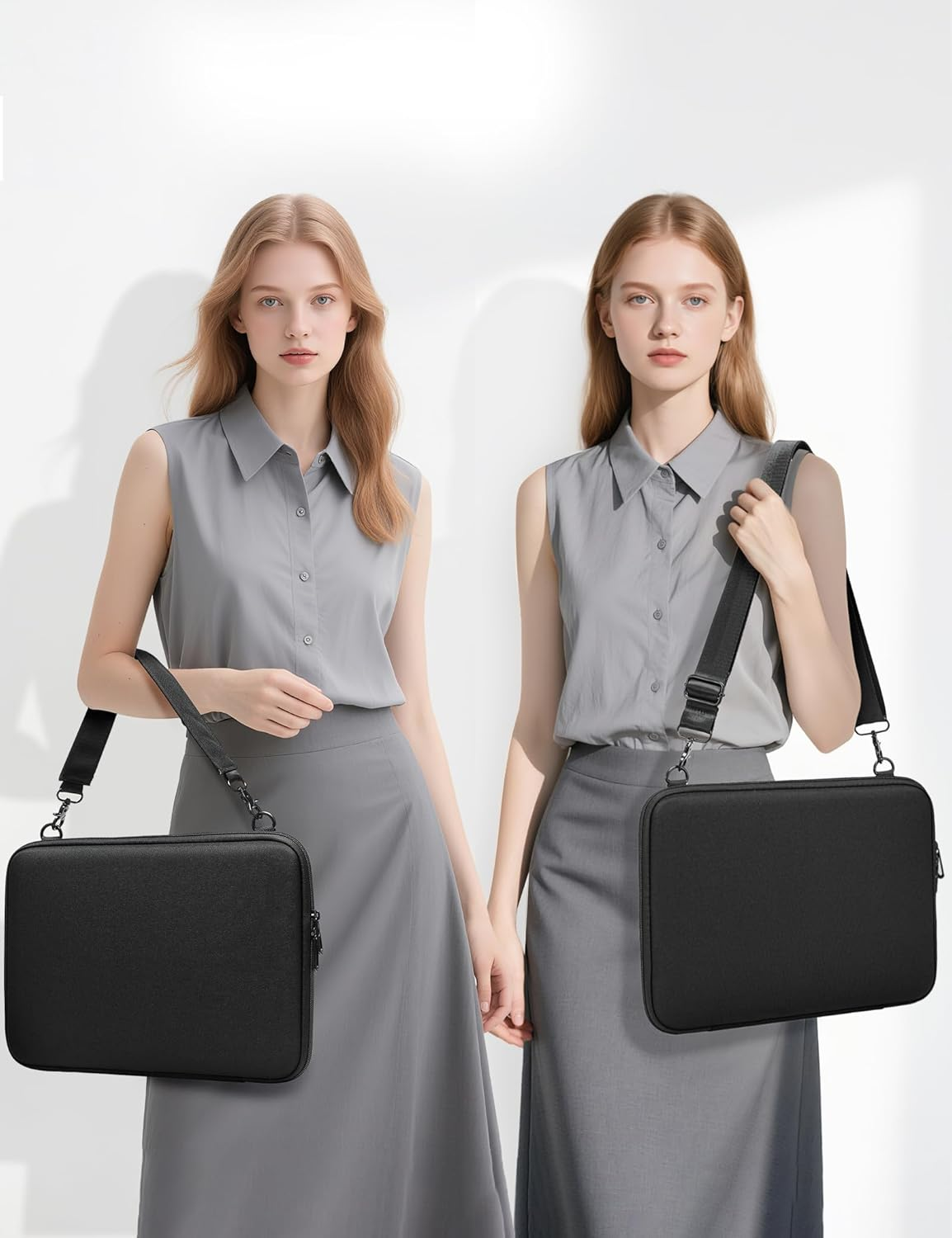 HYZUO 15-16 Inch Hard Shell Case Laptop Sleeve Bag for Macbook Pro 16 M4-M1, Macbook Air 15 M4 M3 M2, 15" Surface Laptop, Dell XPS 15/16, HP Envy/Pavilion 15, ASUS Vivobook/Zenbook 15, Black image number 4