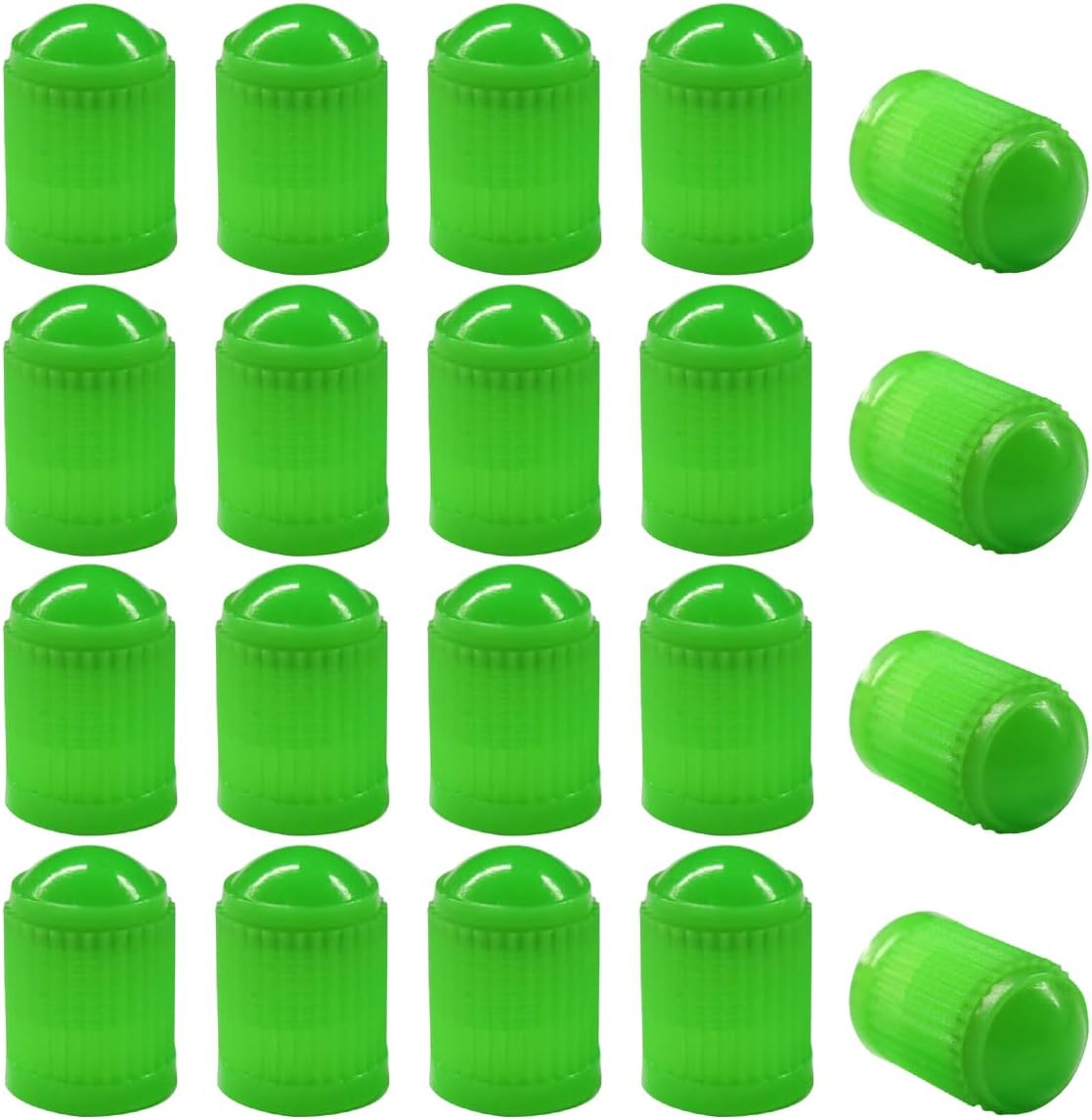 20PCS Car Tire Valve Stem Caps, Plastic Tire Stem Valve Dust Cover with O Rubber Seal, Universal Tire Air Valve Cap Stem Covers for Cars, Suvs, Trucks, Bikes and Motorcycles (Black)