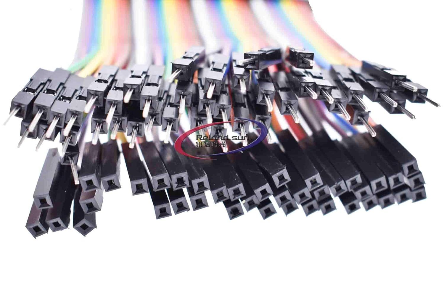 120Pcs Dupont Wire 10Cm 15Cm 20Cm 30Cm 40Cm Optional Breadboard Jumper Wires Assorted Kit Male to Female Male to Male Female to Female Multicolored Ribbon Cable (20CM)