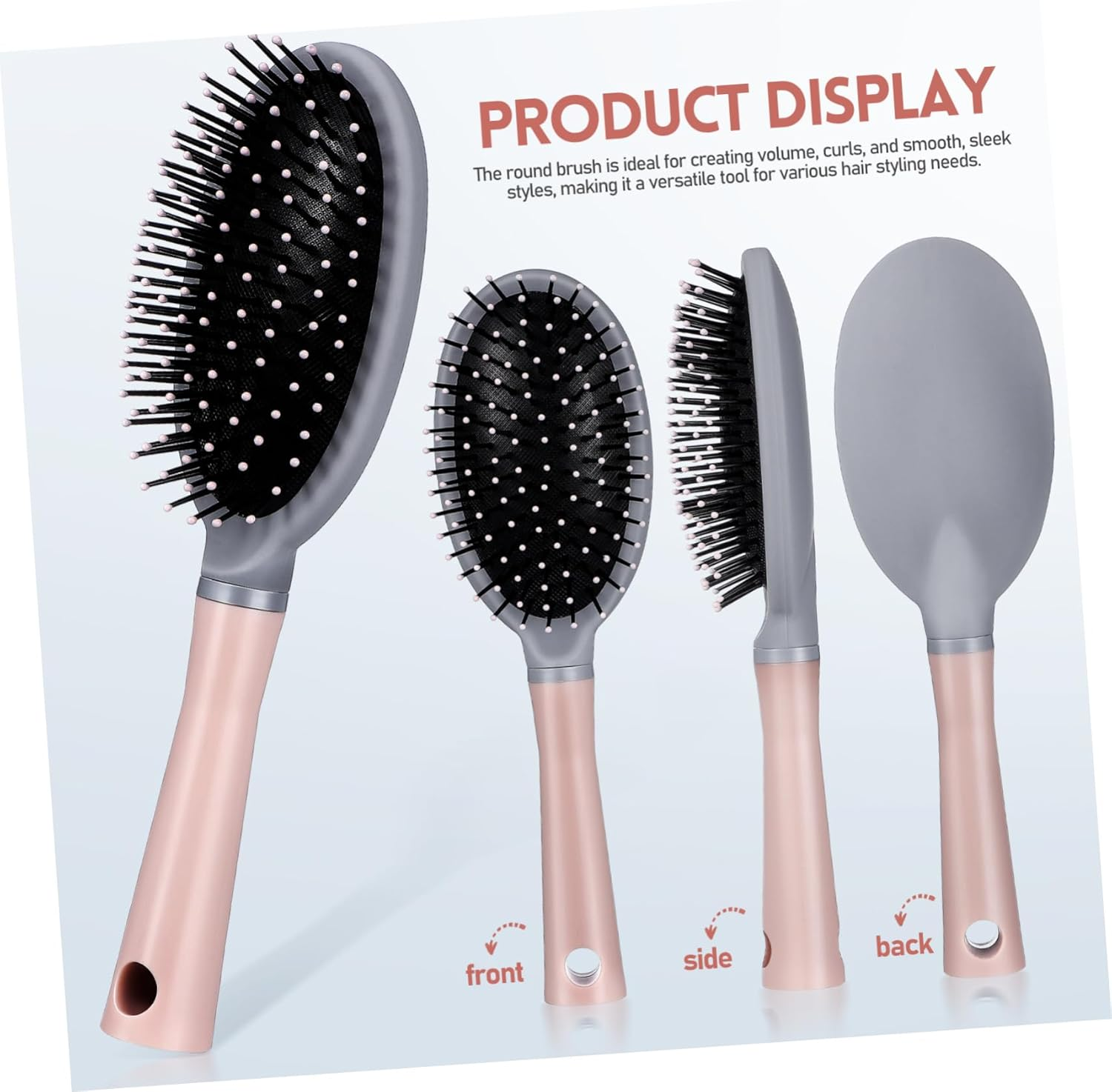 BIUDECO Salon round Brush 2 Detangler Brushes for Wet Hair Hair Comb for Styling Massaging Brush for Hair image number 4