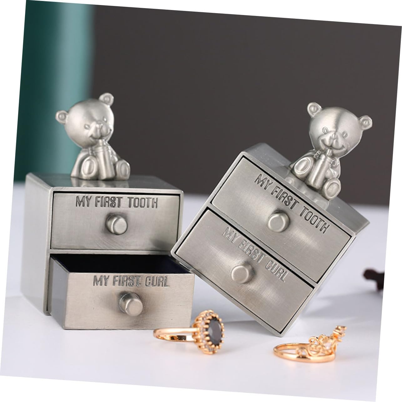 Teeth Box Vintage Style Tooth Holder Keepsake Box for Girls Jewelry Organizer Small image number 5