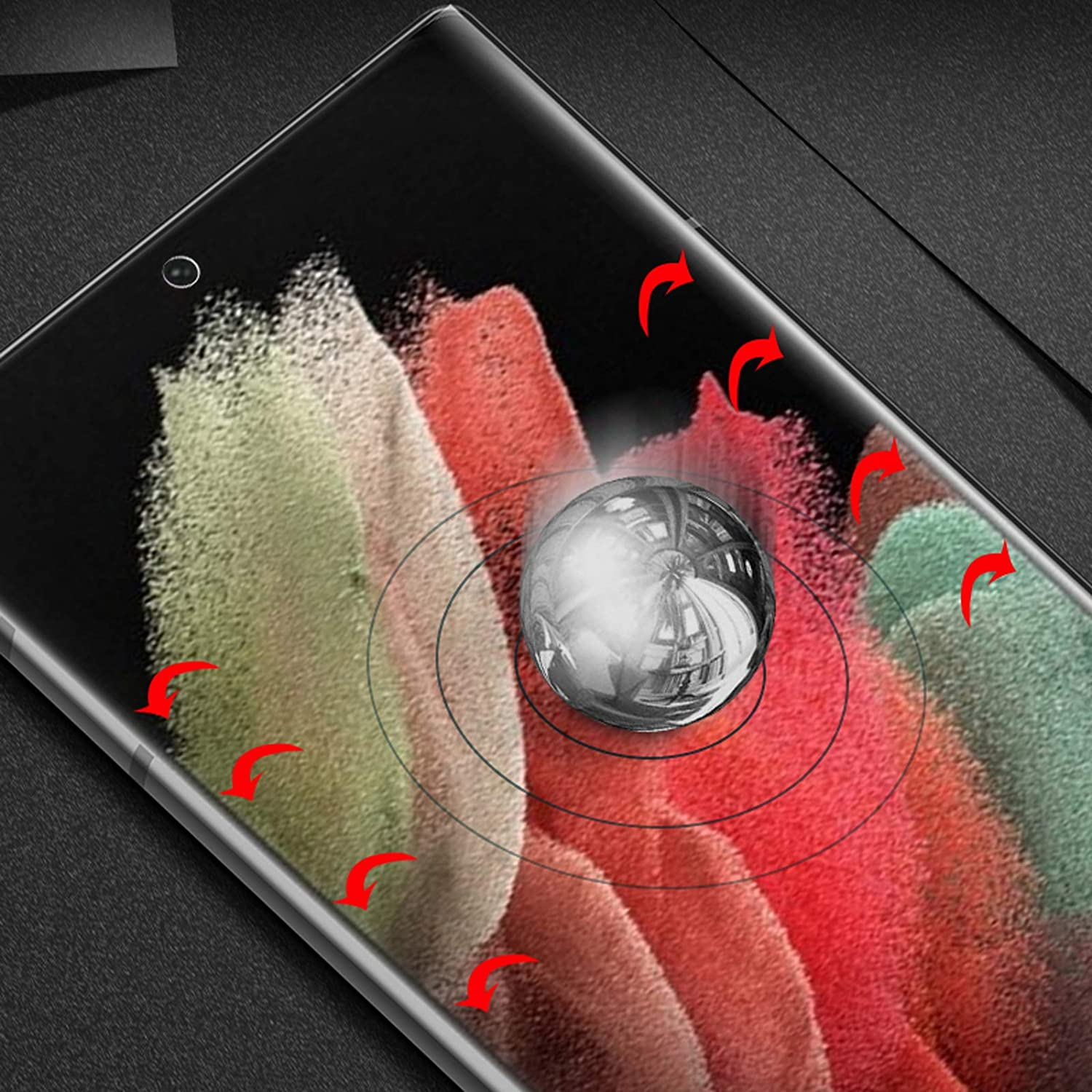 HEYUS [3 Pack] for Samsung Galaxy S23 Ultra Screen Protector, Full Cover HYDROGEL Aqua Screen Protector Curved for Samsung Galaxy S23 Ultra 5G image number 3