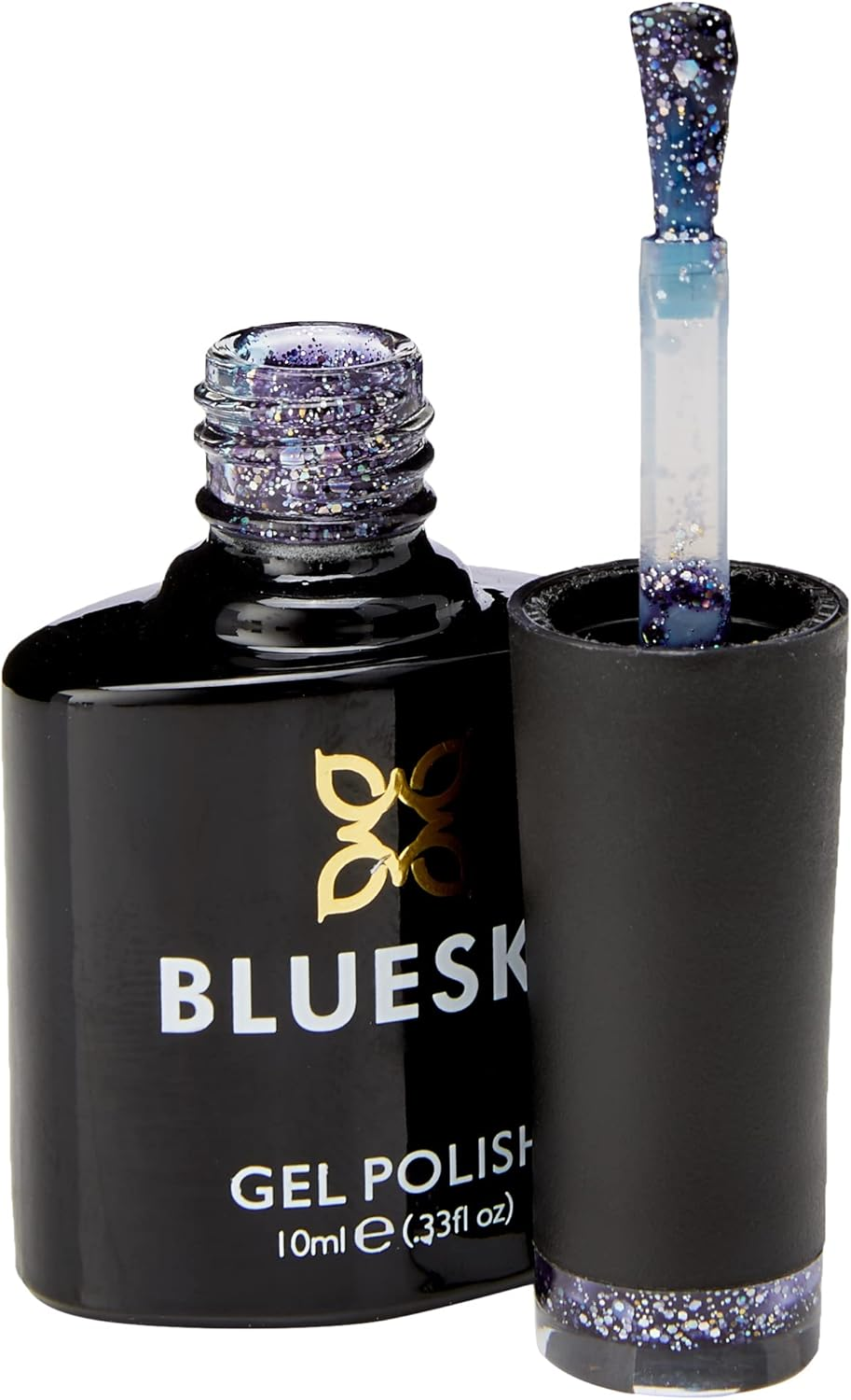 Bluesky Bluesky Gel Polish, Amethyst Purple, BLZ24, 10 Ml, Gel Soluble Nail Polish, Blue, Purple, Dark, Glitter (Curing under UV/LED Lamp Required) Pack (X) image number 5