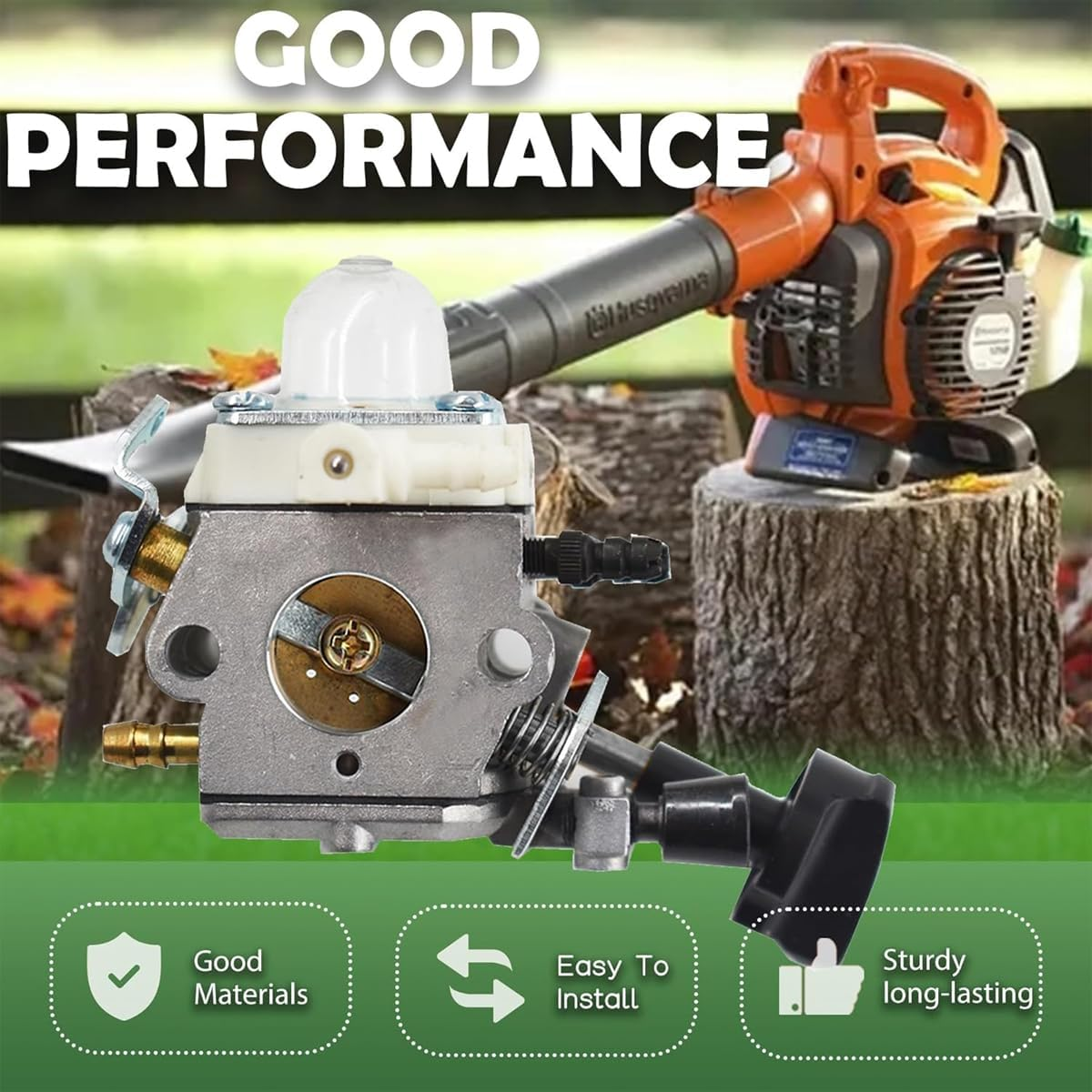 AIMALL C1M-S261B Replacement Carburetor Compatible with STIHL SH56 SH56C SH86 SH86C BG86 BG86CE BG86Z Blower Models with Copper Fuel Line and Durable Aluminium Build