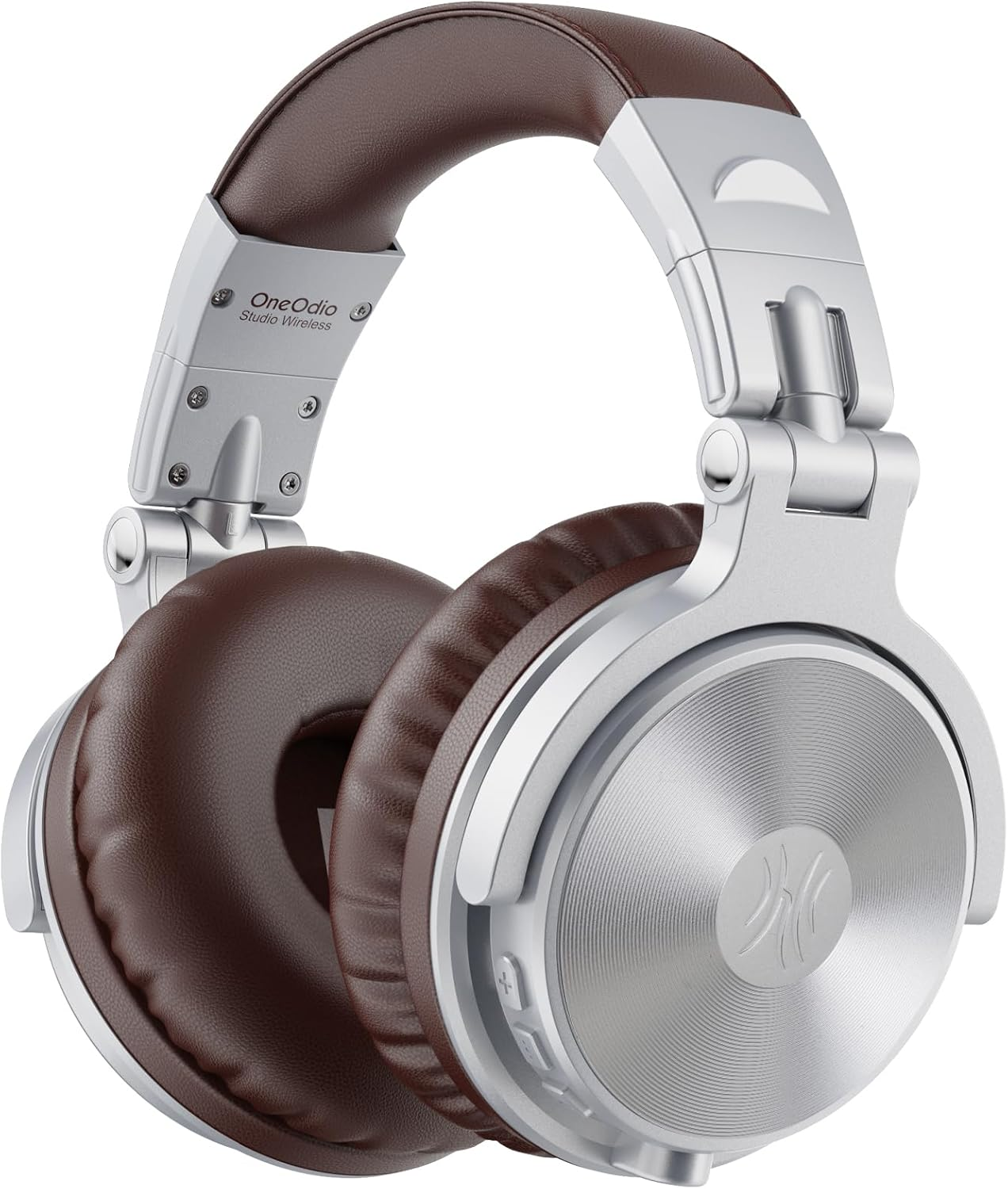 Oneodio Bluetooth over Ear Headphones, 110 Hrs Wireless/Wired Stereo Sound Foldable Headsets with Deep Bass 50Mm Neodymium Drivers for Pc/Phone/Tablet - Studio Wireless Pro C, Silver image number 6