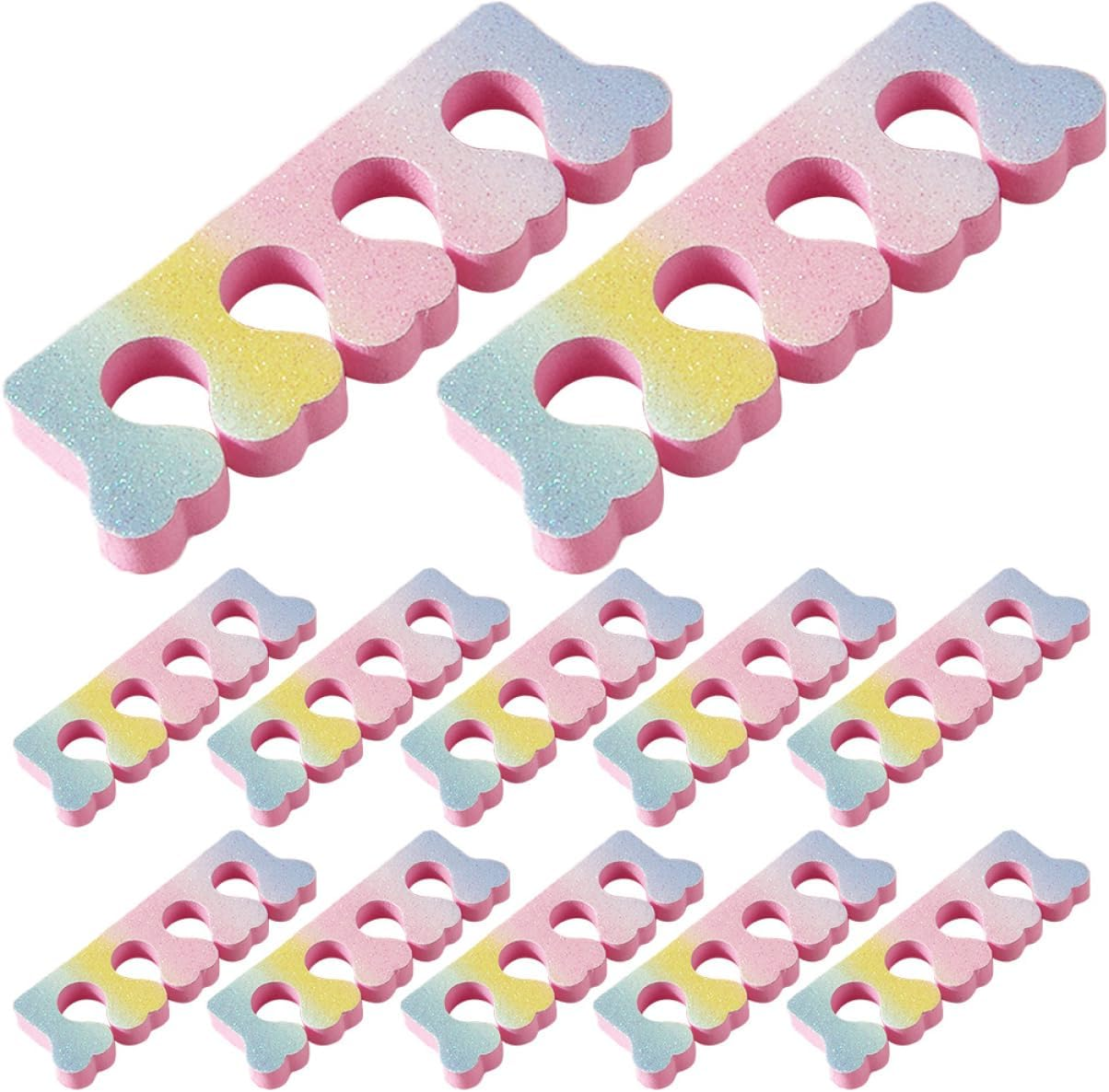 ELAYARD 30Pcs Toe Separators for Women Manicuretoe Dividers Nail Art Heart Shaped Spacers Shiny Nail Separator Tools image number 2