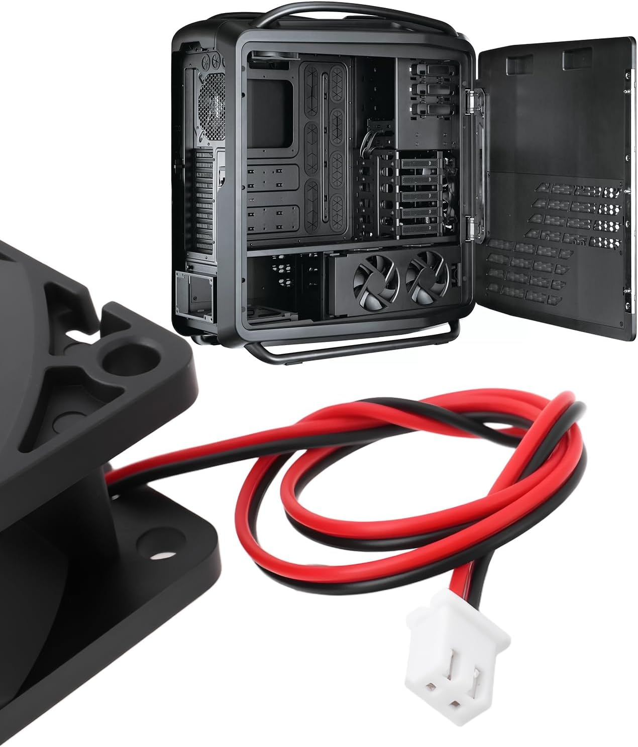 SING F LTD 2Pcs DC12V 0.16A 2Pin Cooling Fan Replacement Part TX9025L12S Compatible with Tianxuan Computer Case image number 4