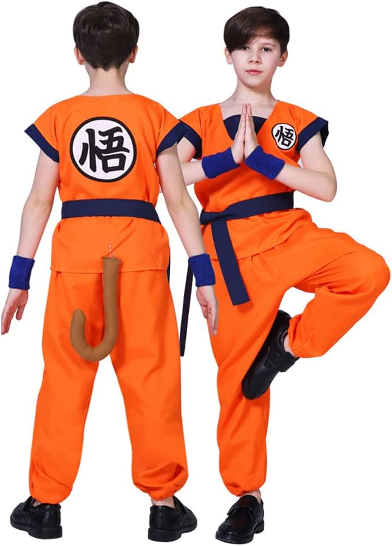 Kids Anime Costume Cosplay Japanese Costumes Set Pretend Play Outfit Dress up for Boys image number 3