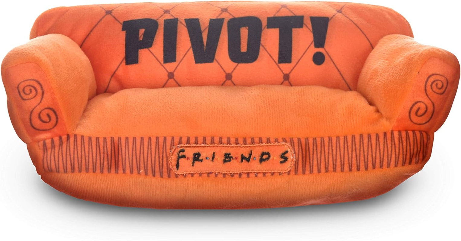 Friends the TV Show Friends Dog Toy, Orange Sofa Pivot Couch from Friends TV Show Stuffed Animal Dog Toy, Friends TV Show Merchandise Plush Dog Toy, 10" (FF13115) image number 4