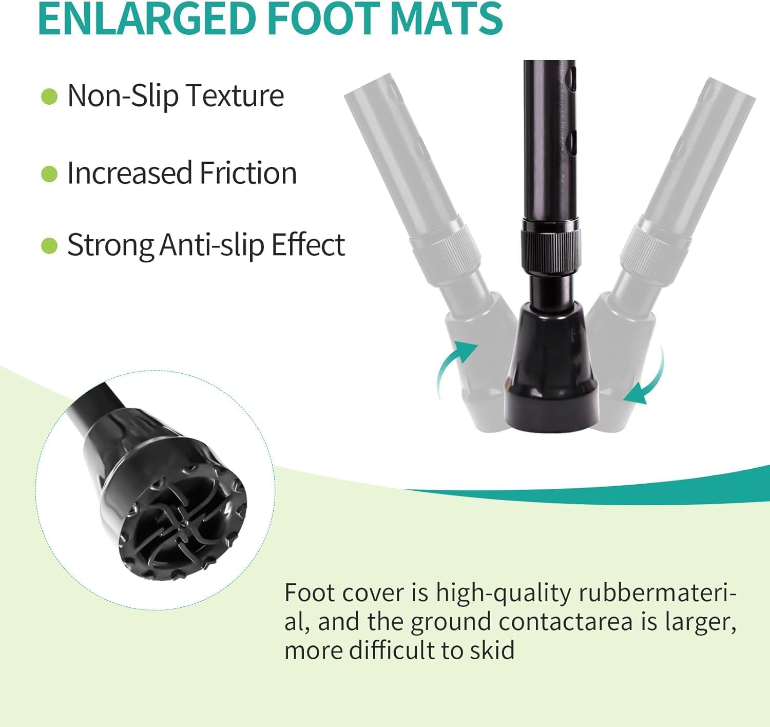 Forearm Crutches Upgraded Heightened (1 Pair), Aluminium Elbow Crutches, Forearm Crutches for Adults, Arm Crutches for Walking, 10-Level Adjustable Height, Lightweight, Anti-Dorp Cuff,Non-Slip image number 2