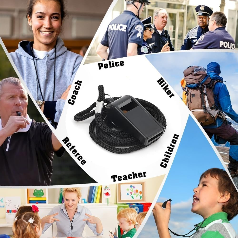 Whistle, Plastic Whistle for Coaches, Whistle Emergency Whistle for Adults Lifeguard Whistle with Lanyard Loud Crisp Sound Dog Whistle Referee Whistle Coach Whistle