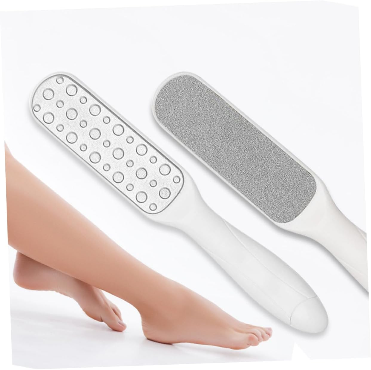 Mikinona Stainless Steel Foot Files Remover Scrubber Double-Sided for Gentle Exfoliation image number 1