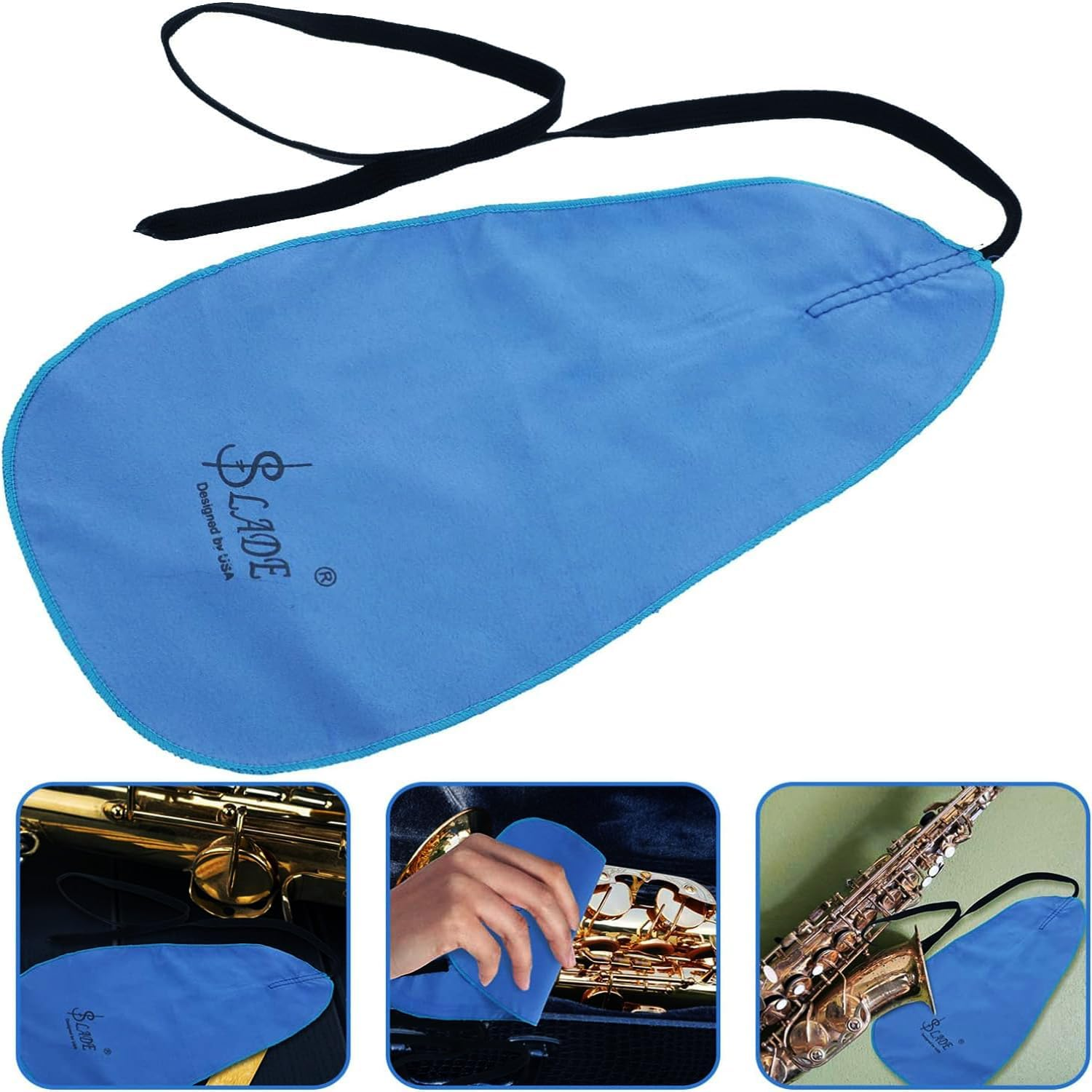 Sax Saxophone Cleaning Cloth for Alto/Tenor/Flute/Clarinet/Saxophone/Sax Parts & Accessories image number 2