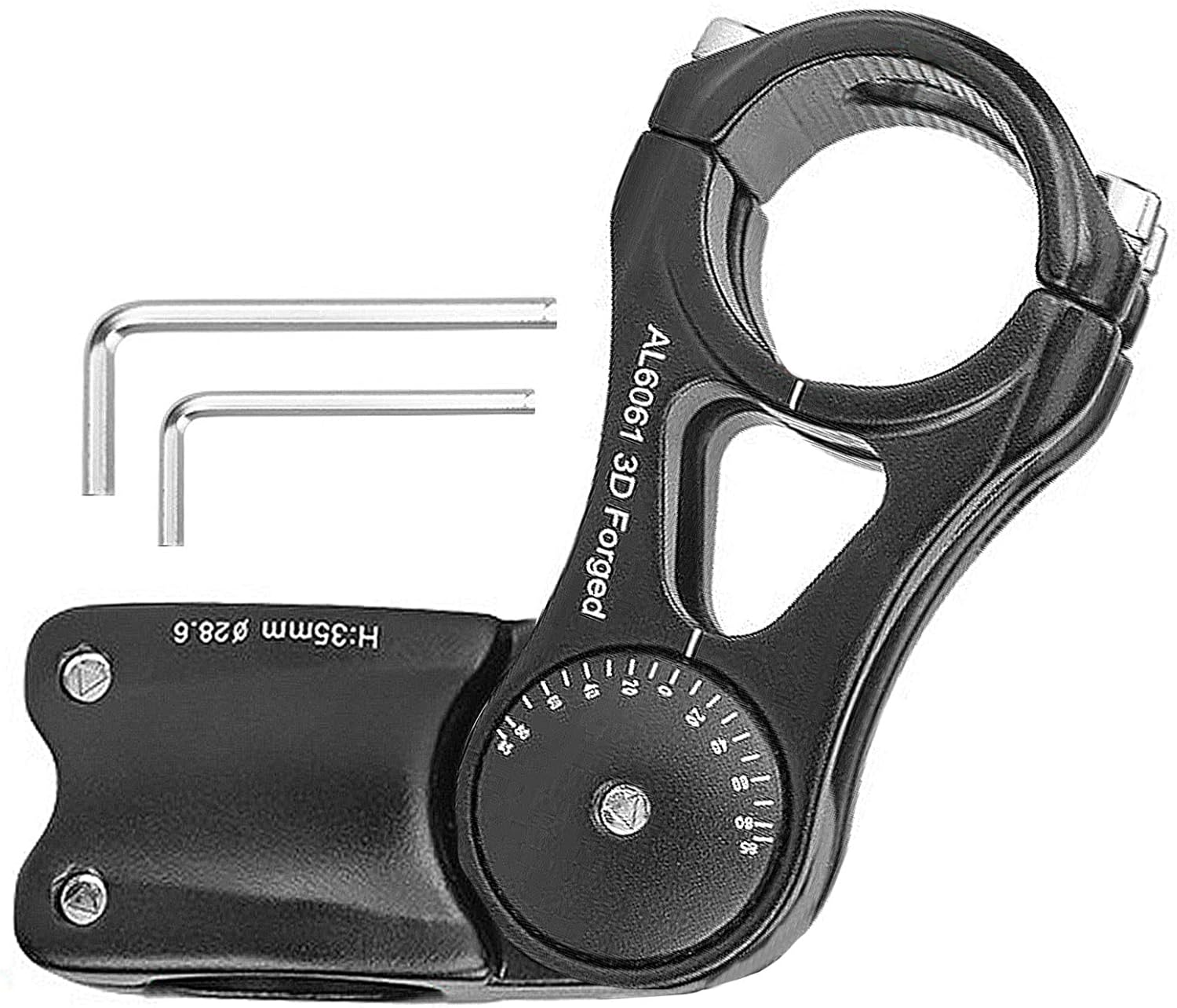 'OSAGIE Bike Stem, Aluminum Alloy MTB Stem, Adjustable Mountain Bike Stem for 28.6Mm (1-1/8'') Handlebar of Bicycle, Road Bike, MTB, BMX, Cycling' image number 4