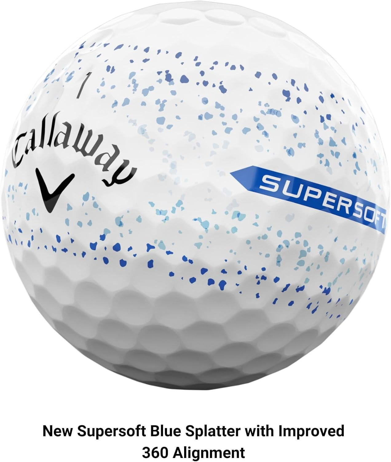 Callaway Golf 2023 Supersoft Golf Balls - Blue Splatter image number 3