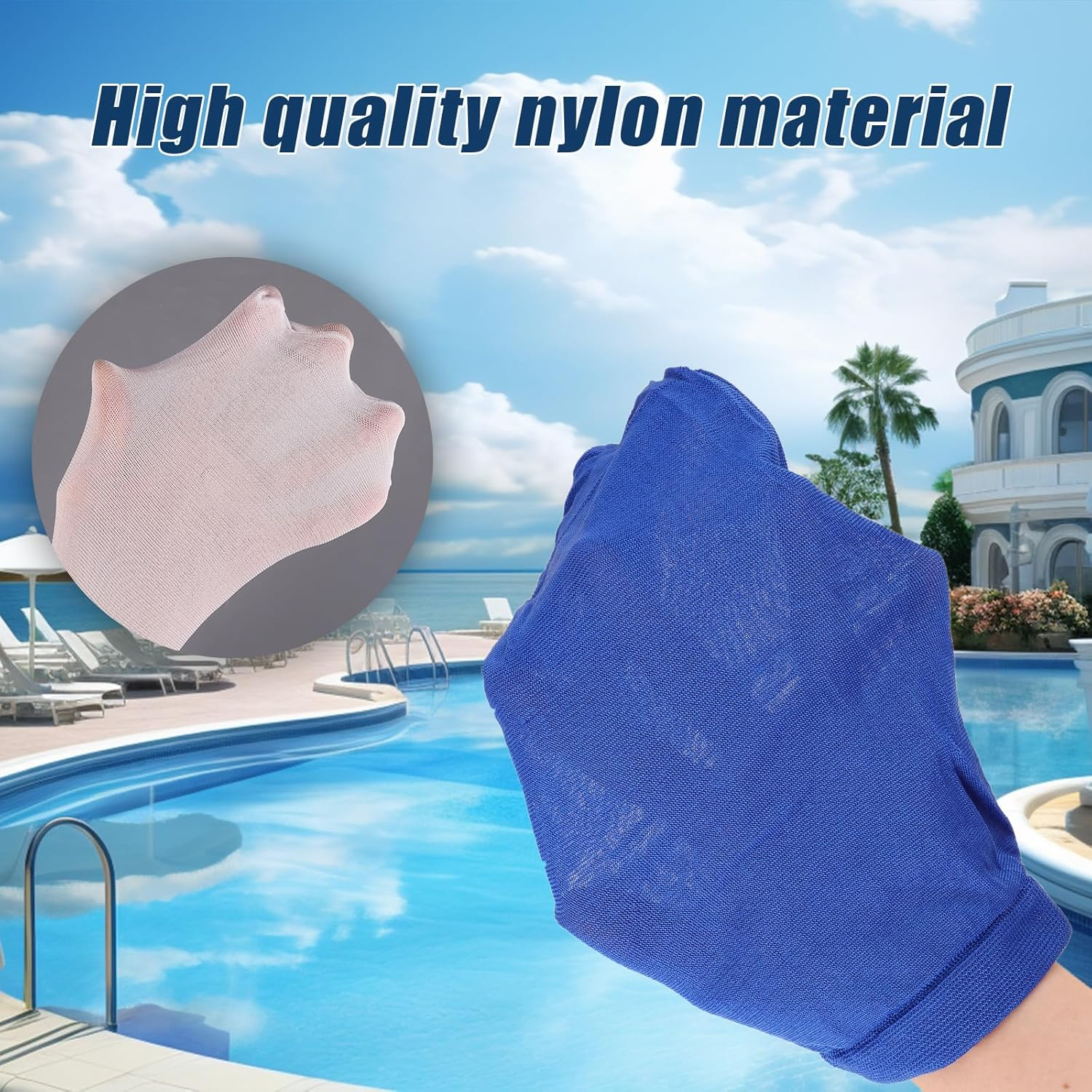 40Pcs Pool Skimmer Filter Socks, Stretchable Skimmer Basket Net Filter Socks for Swimming Pool Leaves Impurities Fine Sand Debris & Other Sundries (White, Dark Blue) image number 6