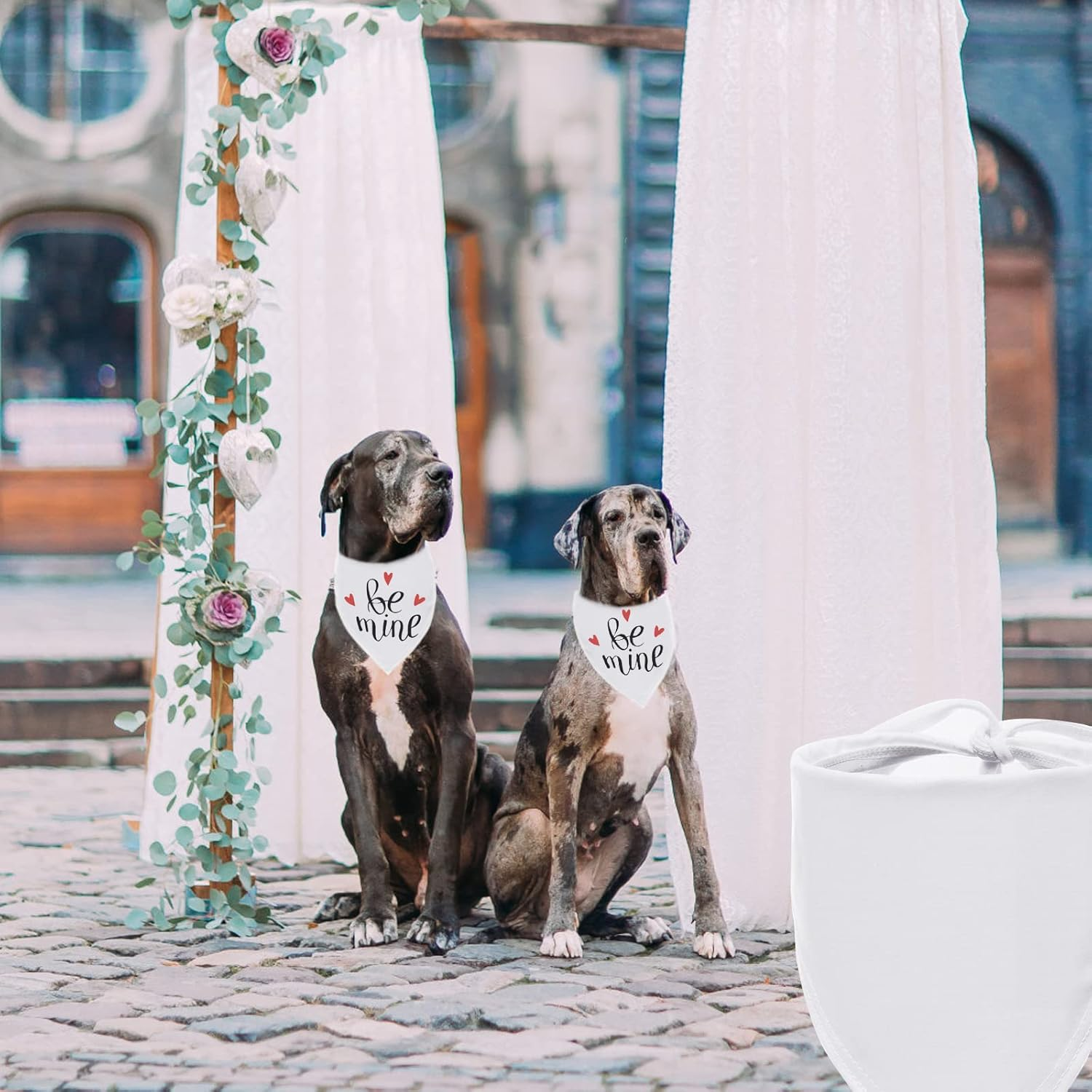 Blank Dog Bandanas, 36 Pack Solid Pet Triangle Scarf, White, DIY Triangle Dog Bandanas for Small, Medium and Large Dogs