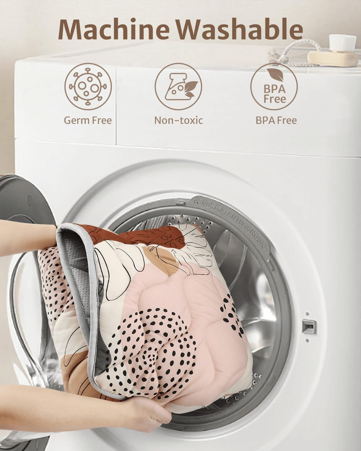 Large Baby Play Mat for Floor, 200&times;180Cm（79X71Inch Play Mats for Playpen, Thicken Soft Padding Foam Playmats for Babies, Foldable Baby，Baby Crawling Mat, Boho Design image number 5