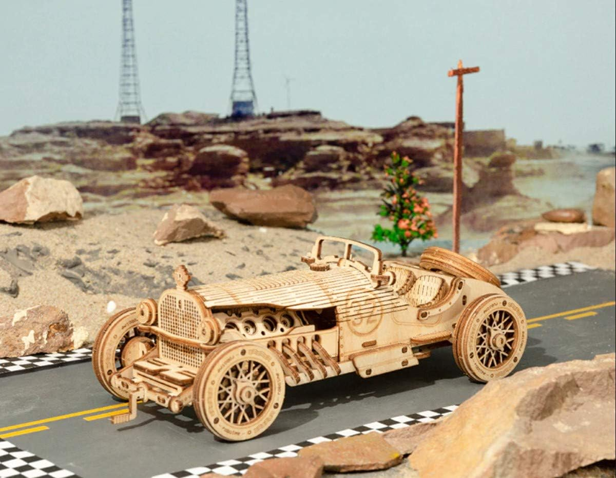 Robotime DIY Wooden Grand Prix Car 3D Puzzle Kit