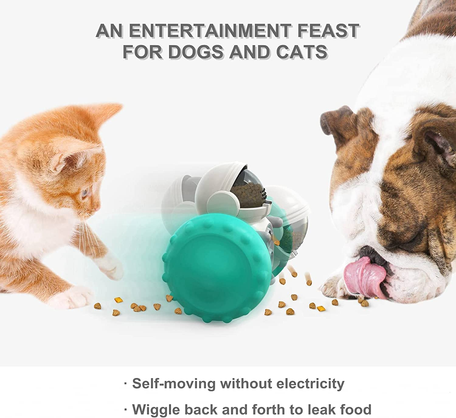 Dog Treat Dispenser Toys Puppy Interactive Puzzle Toy Doggy Slow Feeder Pet Food Dispensing for Puppy,Medium Small Dogs Birthday Gift Dog Cat Treat Balls Puzzle Enrichment Toys image number 1