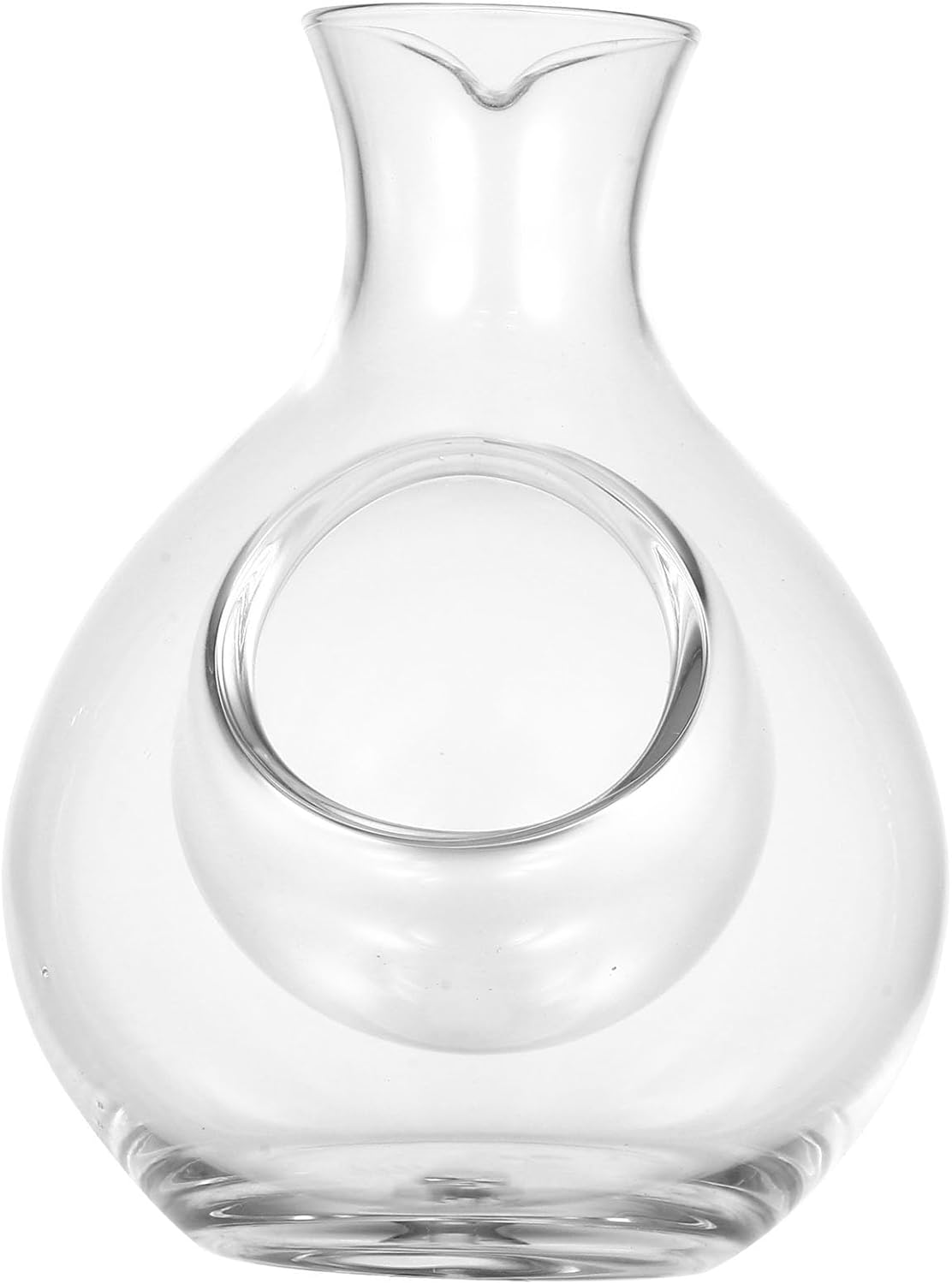 Gatuida Japanese Style 300Ml Crystal Glass Ice Wine Decanter with Slant Spout, Cooling Brandy Container and Glass Liquor Dispenser for Home Dining and Entertaining image number 3