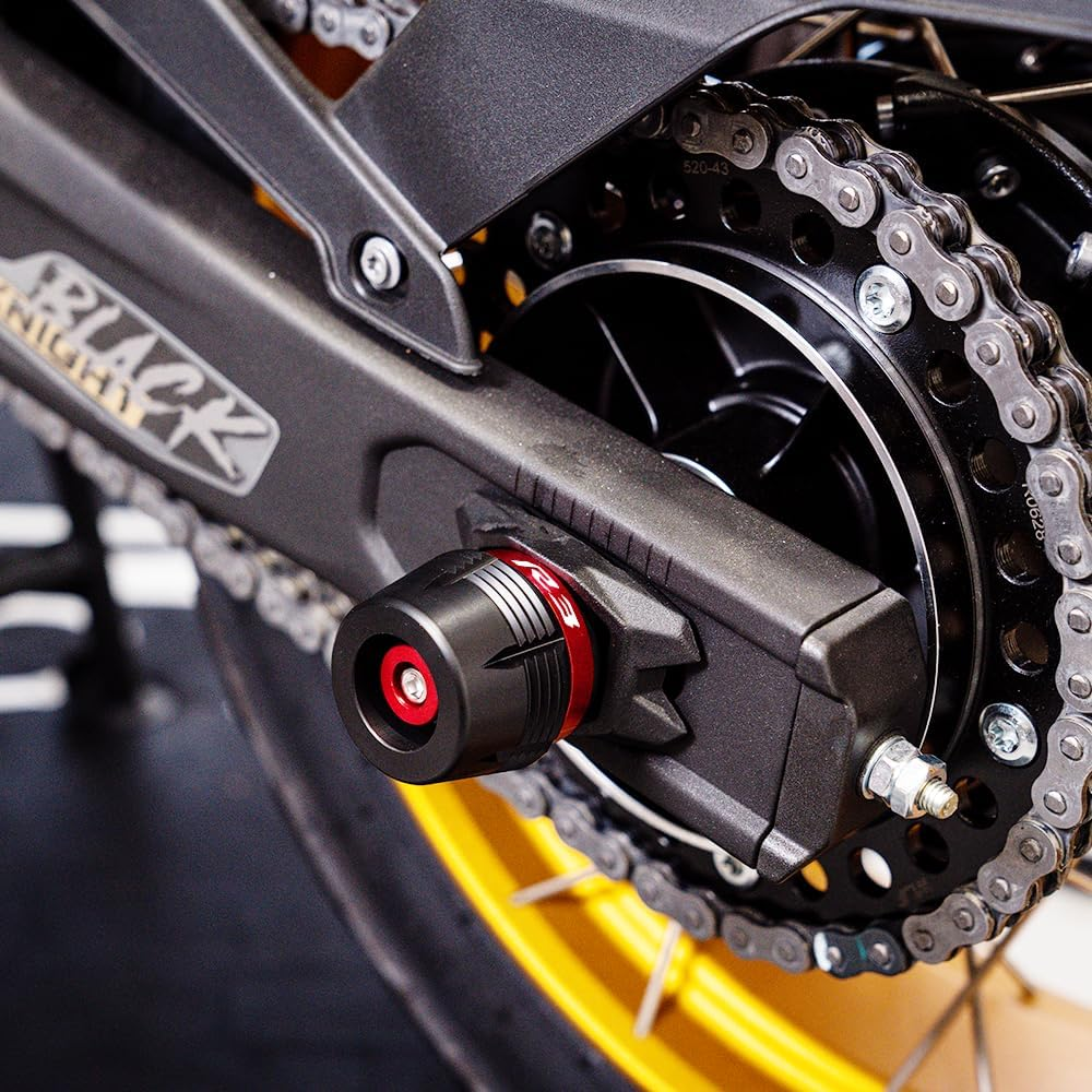 MOWOK Fit for YAMAHA R3 YZF-R3 YZFR3 2015-2024 2025 Motorcycle Accessories Frame Sliders Front Rear Wheel Axle Fork Slider Crash Protector Protection (Blue) - Blue image number 6