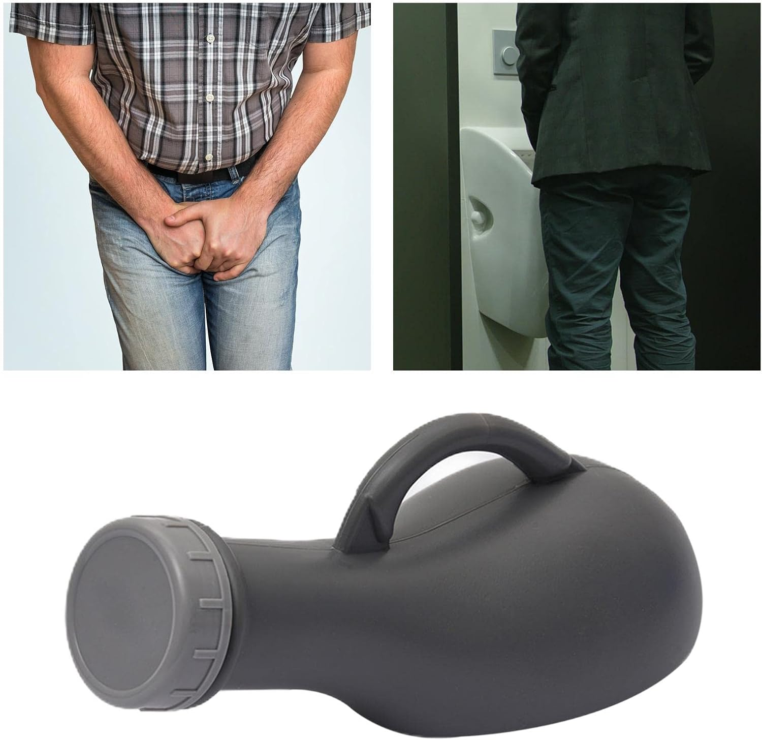 NC Urine Bottle, 1200Ml Portable Urinal, Lightweight Plastic Can, for Old Man Children, Pee Bottle Toilet Urinal for Camping Travel Hiking Outdoor - Male image number 6