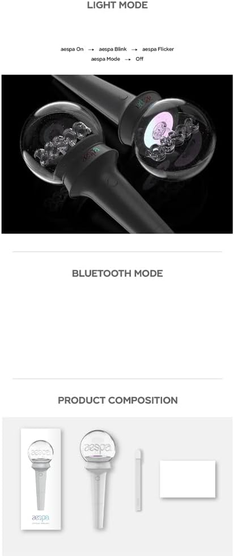 DREAMUS [Light Stick] AESPA - Official Light Stick, 94X94X257 Mm image number 4