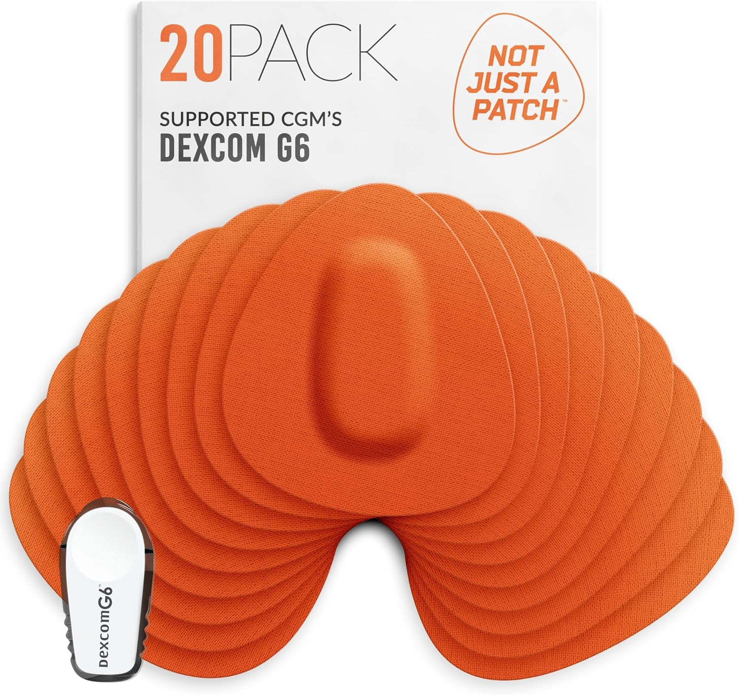 NOT JUST a PATCH CGM Sensor Patches for Dexcom G6 (20 Pack) - Durable Protection for 10-14 Days - Clear Transparent Pre-Cut Dexcom G6 Adhesive Patches image number 7