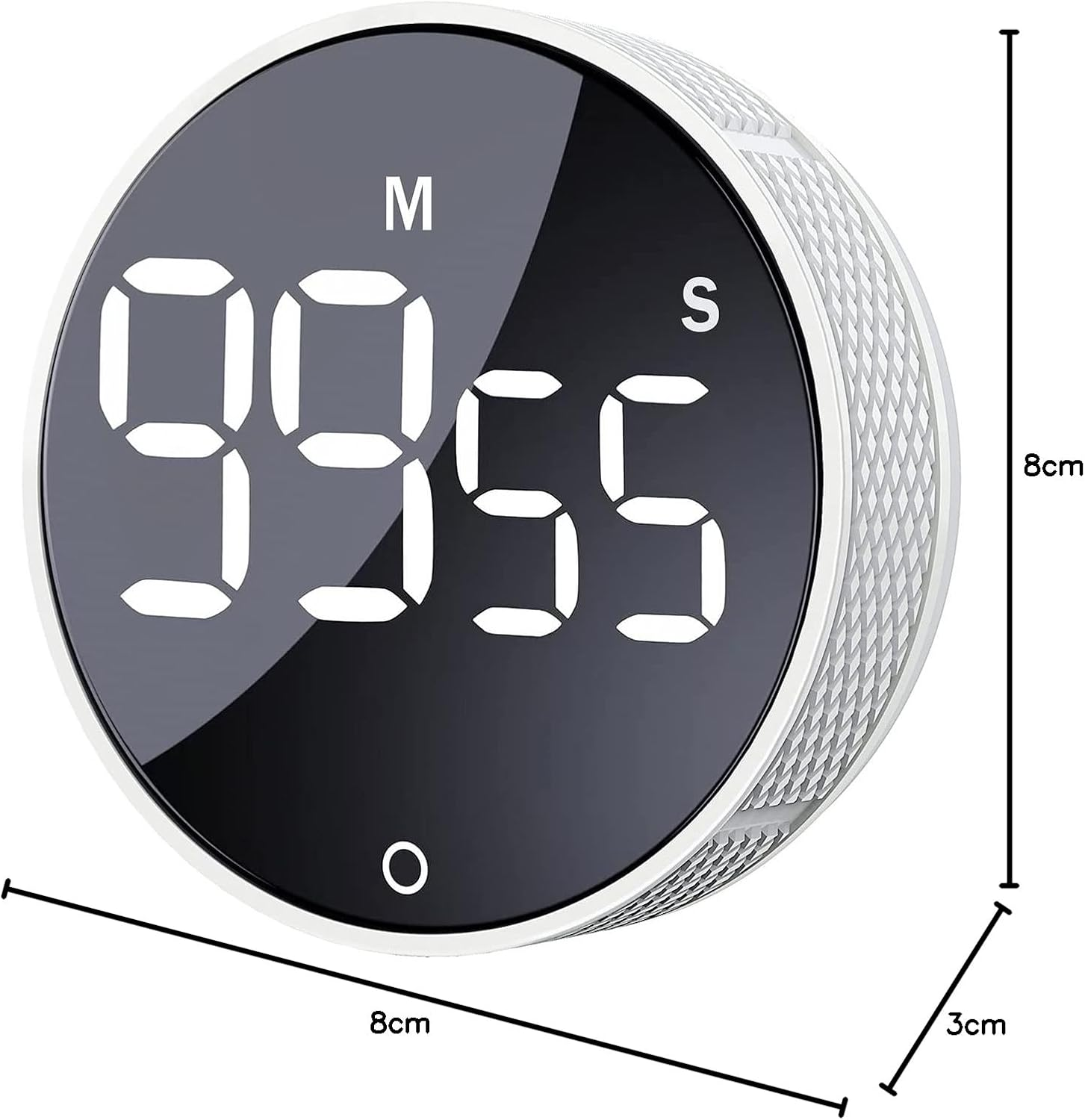 AVINIA Digital Kitchen Timers, Visual Timers Large LED Display Magnetic Countdown Countup Timer for Classroom Cooking Fitness Baking Studying Teaching, Easy for Kids and Seniors - Fabric Grey image number 6