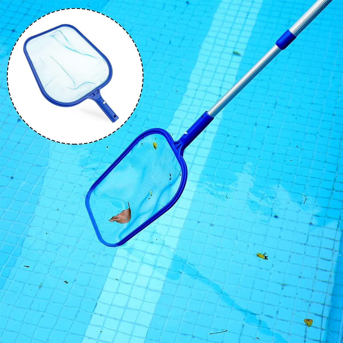 Pool Skimmer Net, Professional Rapid Salvage Debris for Clean Swimming Pools, Ponds, Hot Spring Pools (17 Inch) image number 1