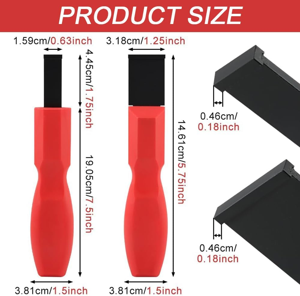 2PCS Carbide Scraper, 1-1/4 Inch and 5/8 Inch Carbide Scraper Set, Gasket Scraper for Metal and Automotive, Super Gasket Scraper Tool with Tungsten Tip