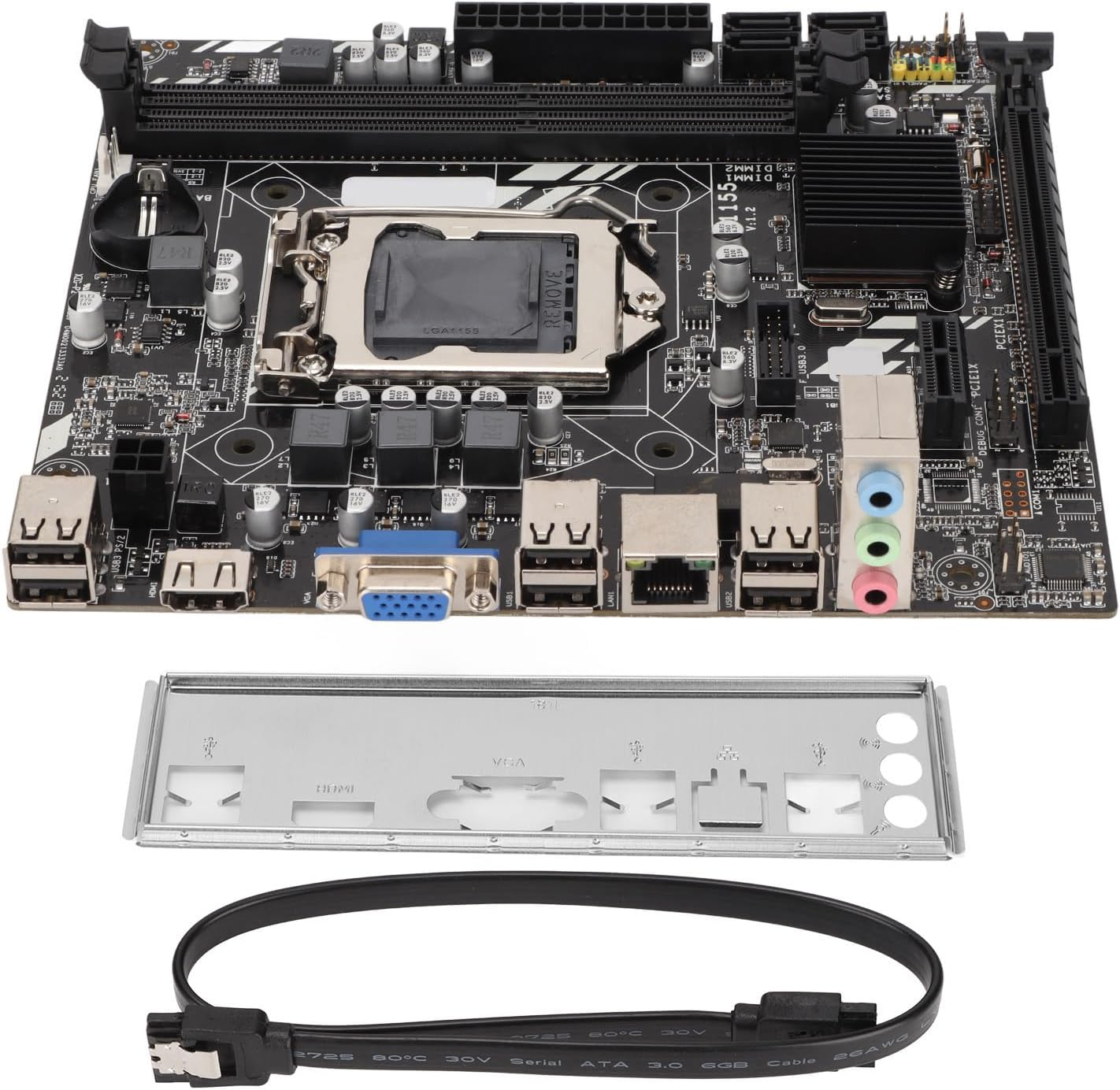 DDR3 Computer Motherboard Dual Channel LGA1155 Pin Core I7 I5 I3 Wifi Motherboard M ATX COM for Quad Core image number 6