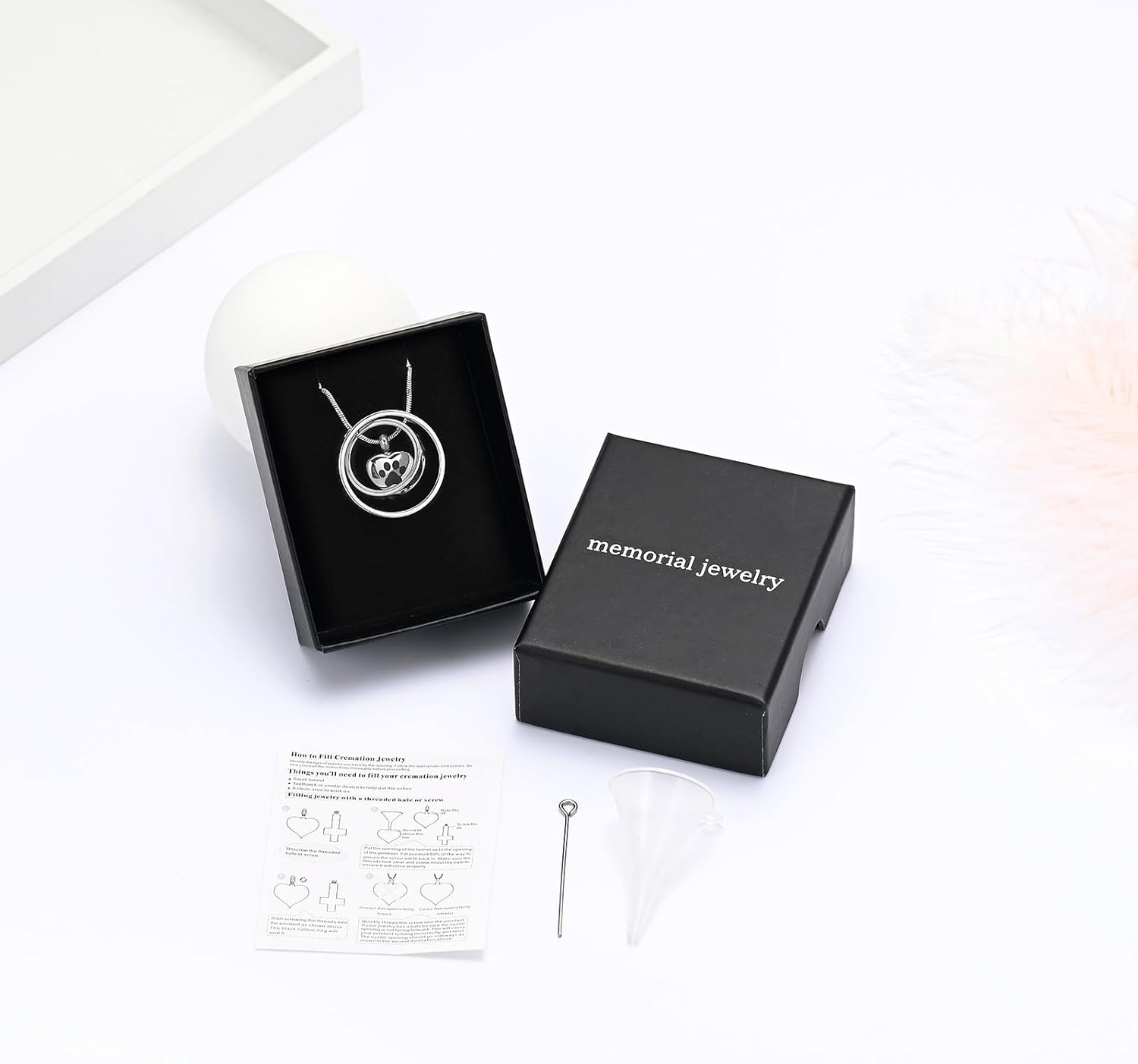 Memorial Jewelry Forever in My Heartno Longer by My Side Cremation Pet Urn Necklace Screw Opens and Lock Ashes Pendant Jewelry for Dog Cat (Silver)