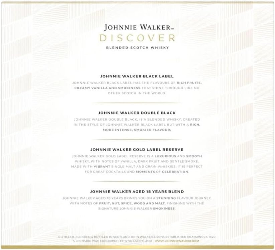 Johnnie Walker 2020 Discover Gift Pack Whisky 50 Ml (Pack of 4)