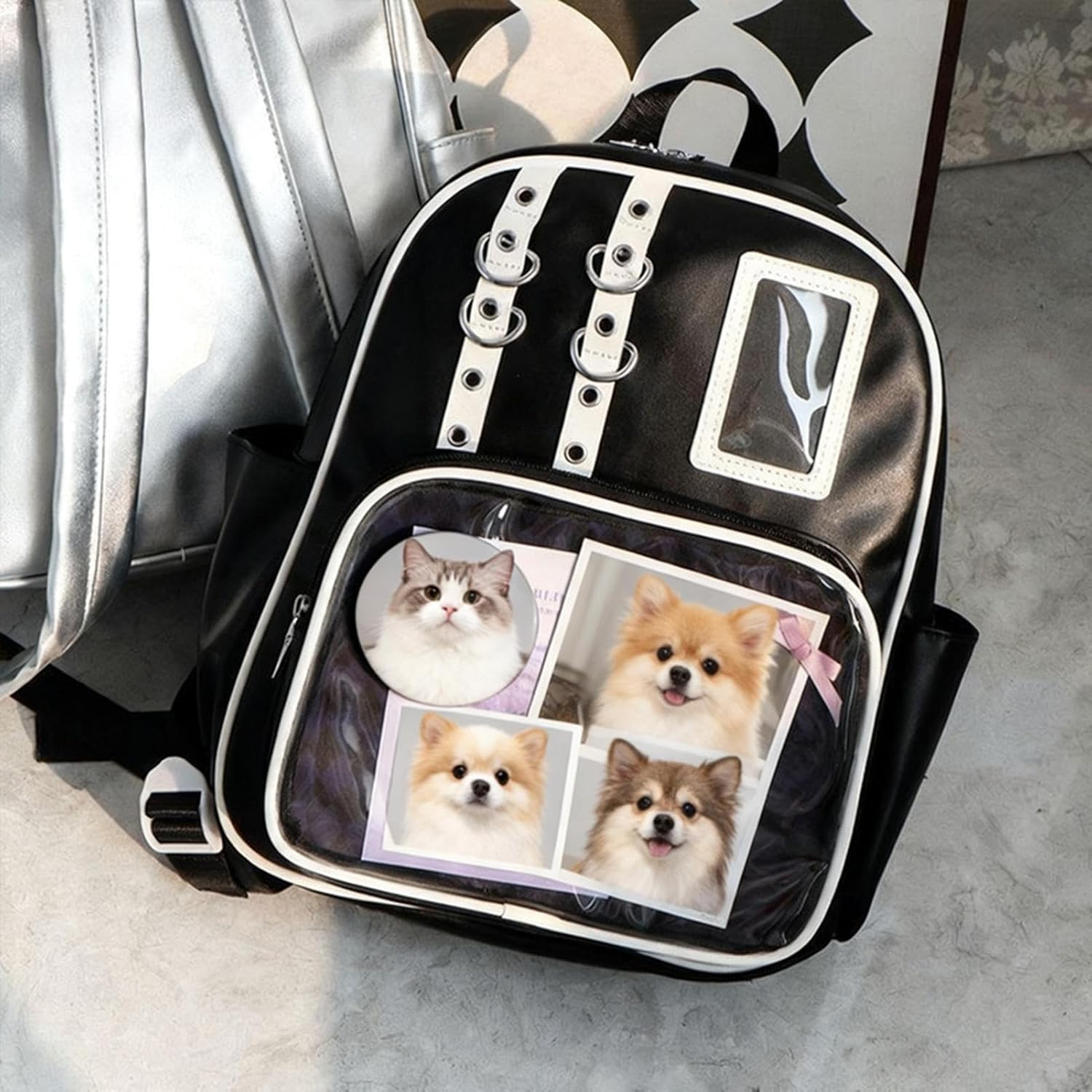 PU Bags,Organizer Purse with Pin Board,Badge Display Bag | for Work Fitness Everyday Sports Travel Luggage Hiking Comic Con Outdoors image number 2