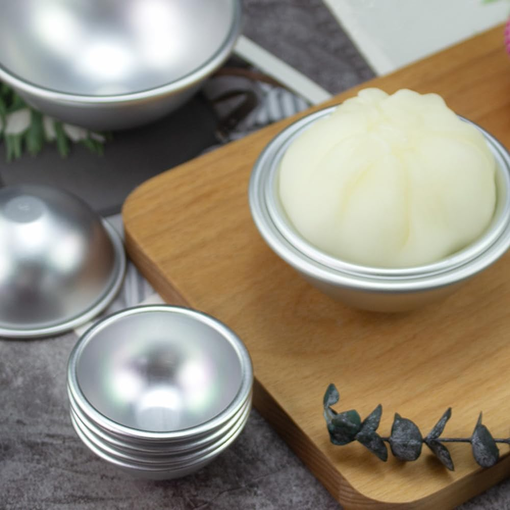 80Pcs Aluminum Bath Bomb Molds DIY Homemade Crafting Bath round Ball Moulds L