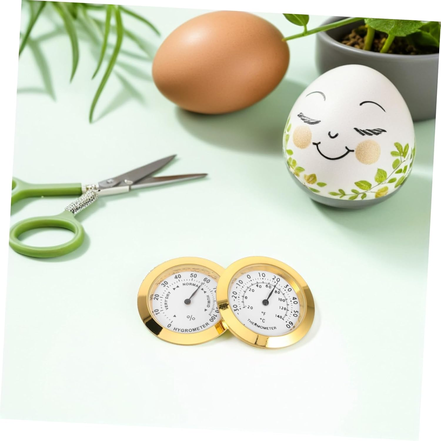 Totority 2Pcs Hygrometer Thermometer Compact Portable Humidity Gauge for Guitar Cases Pet Enclosures Closets Indoor Rooms with Easy Installation and Versatile Use image number 1