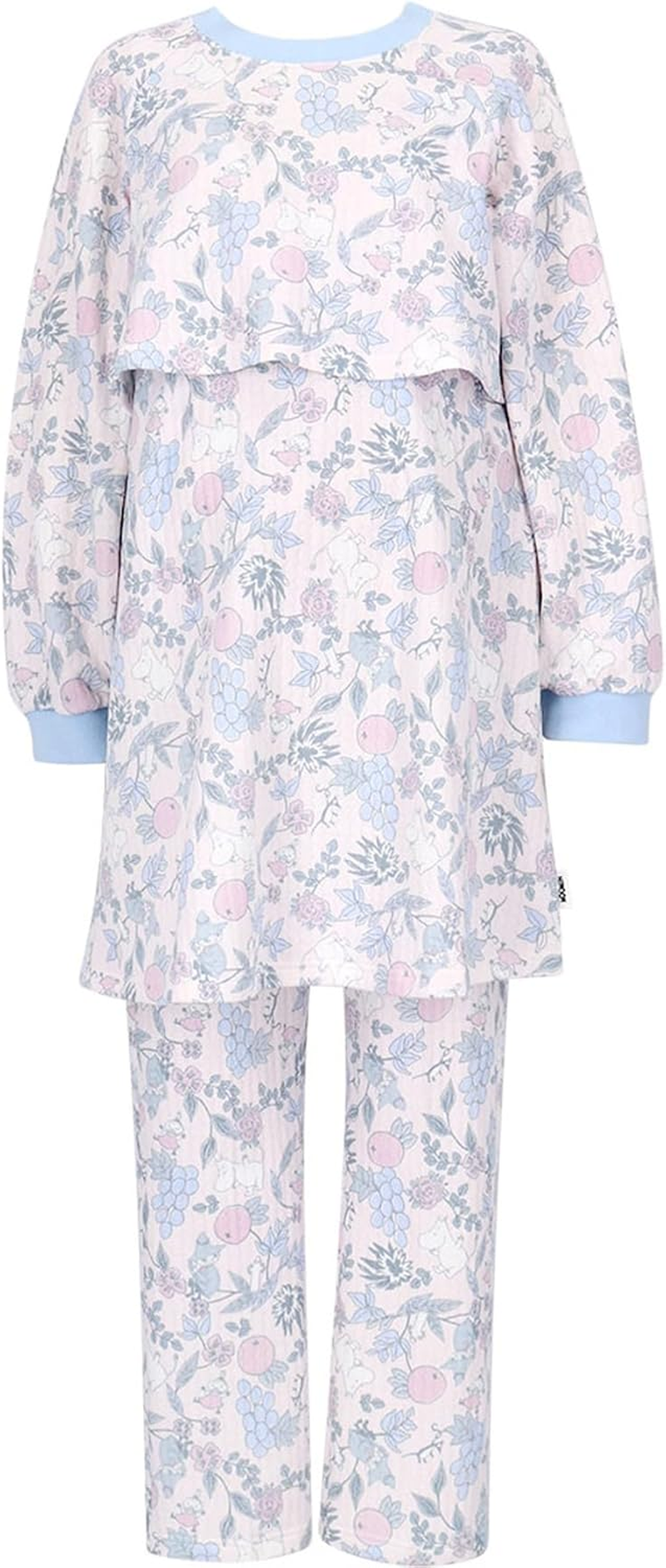 Wacoal Maternity MFY213 Women'S Maternity Pajamas, Moomin Collaboration, before and Postpartum Use, Heat Retention (Main Body) 100% Cotton (Body Surface/Skin Side) Long Sleeve Long Pants