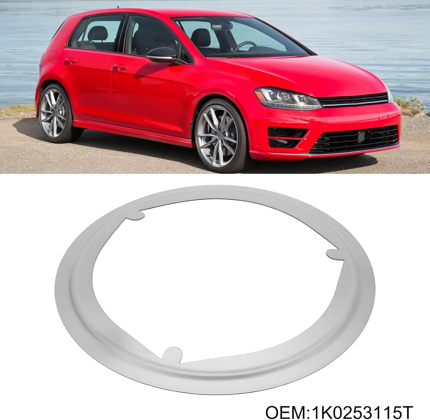 2Pcs Exhaust Pipe Downpipe DPF Connecting Gasket 1K0253115T Compatible with Audi Compatible with VW image number 4