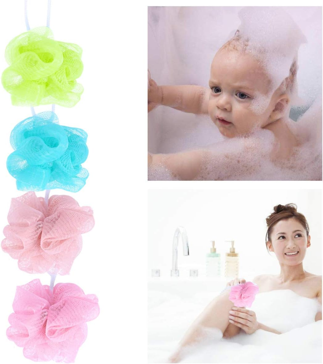 Cabilock 10Pcs Bath Balls Set for Exfoliating Skin Made of Mesh Bath Sponge for Shower Cleaner and Bathing Experience Also Works as Beauty Sponge and Shower Scrub Random Color image number 3