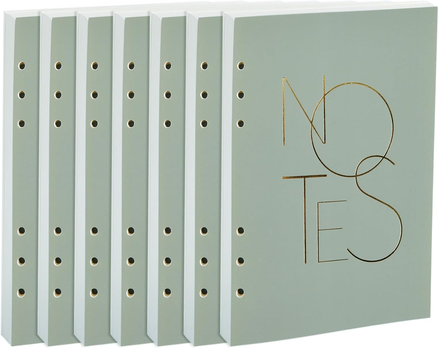 A5 Planner Inserts,Refill Lined Paper,A5 Filler Paper,Planner Insert,Notebook Journal Filler Paper,6 Hole Punched,Milky White,8.3X5.5In,100 Sheets/200 Pages,100Gs,6-Pack image number 1