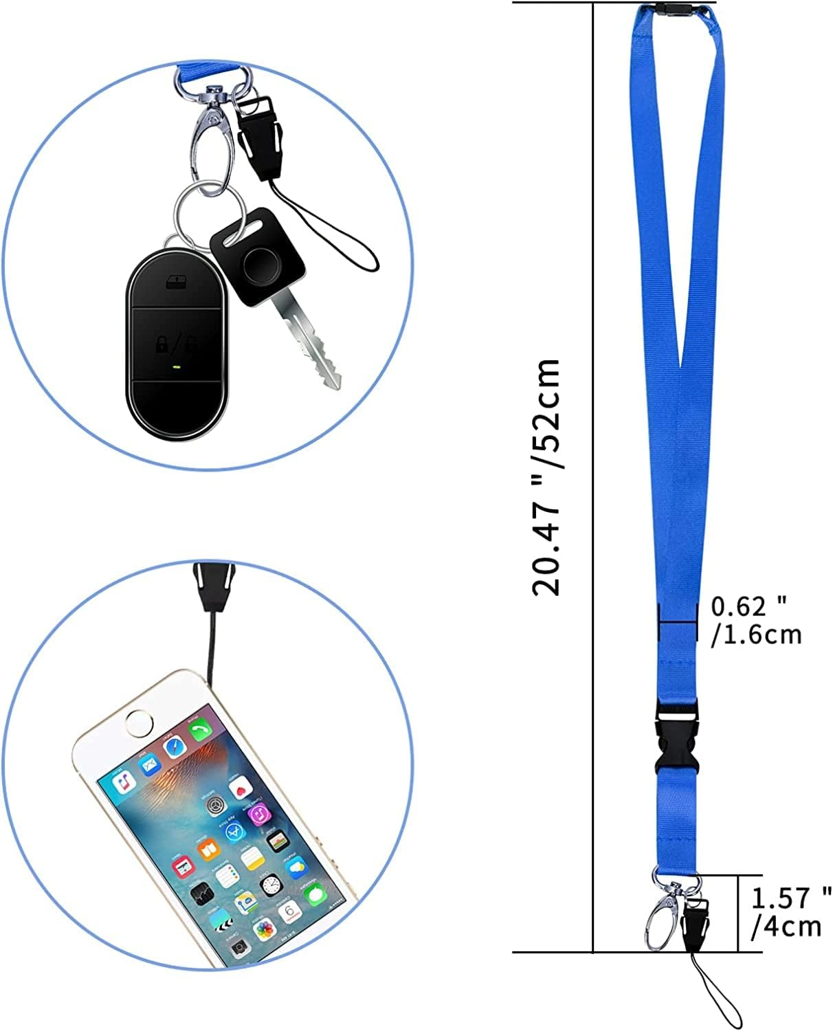 FYY Lanyards for ID Badges - 5 PCS Polyester Neck Strap Office Lanyard with Safety Breakaway Buckle & Detachable Buckle & Oval Clasp for ID Badge Holder, Phone, Camera, Keys, USB, Whistles image number 3