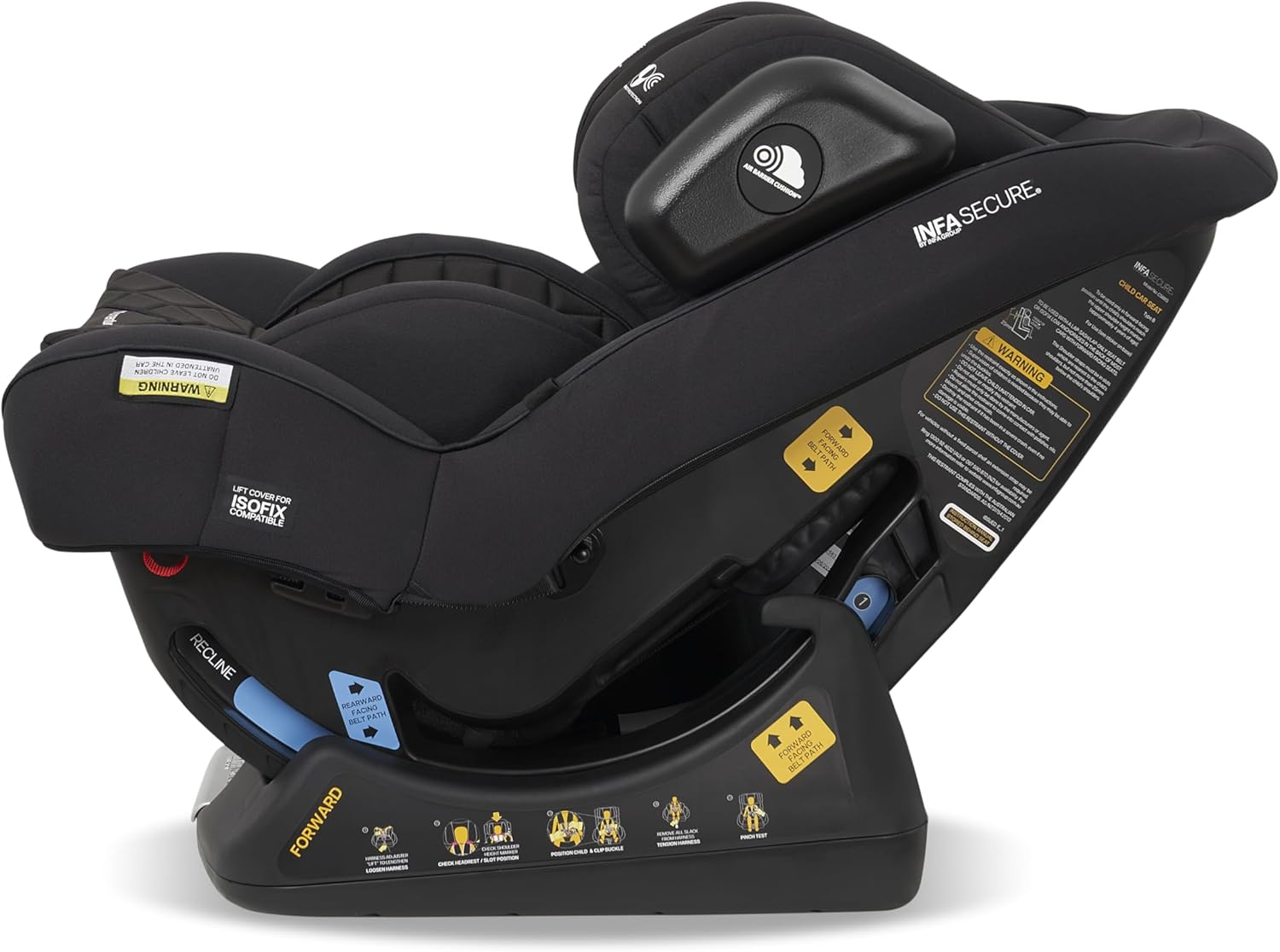 Infasecure CS8813MO Momentum More Convertible Car Seat, Isofix Compatible, Extended Rearward Facing to 30 Months, Suitable from Newborn to 4 Years Old, Midnight image number 1