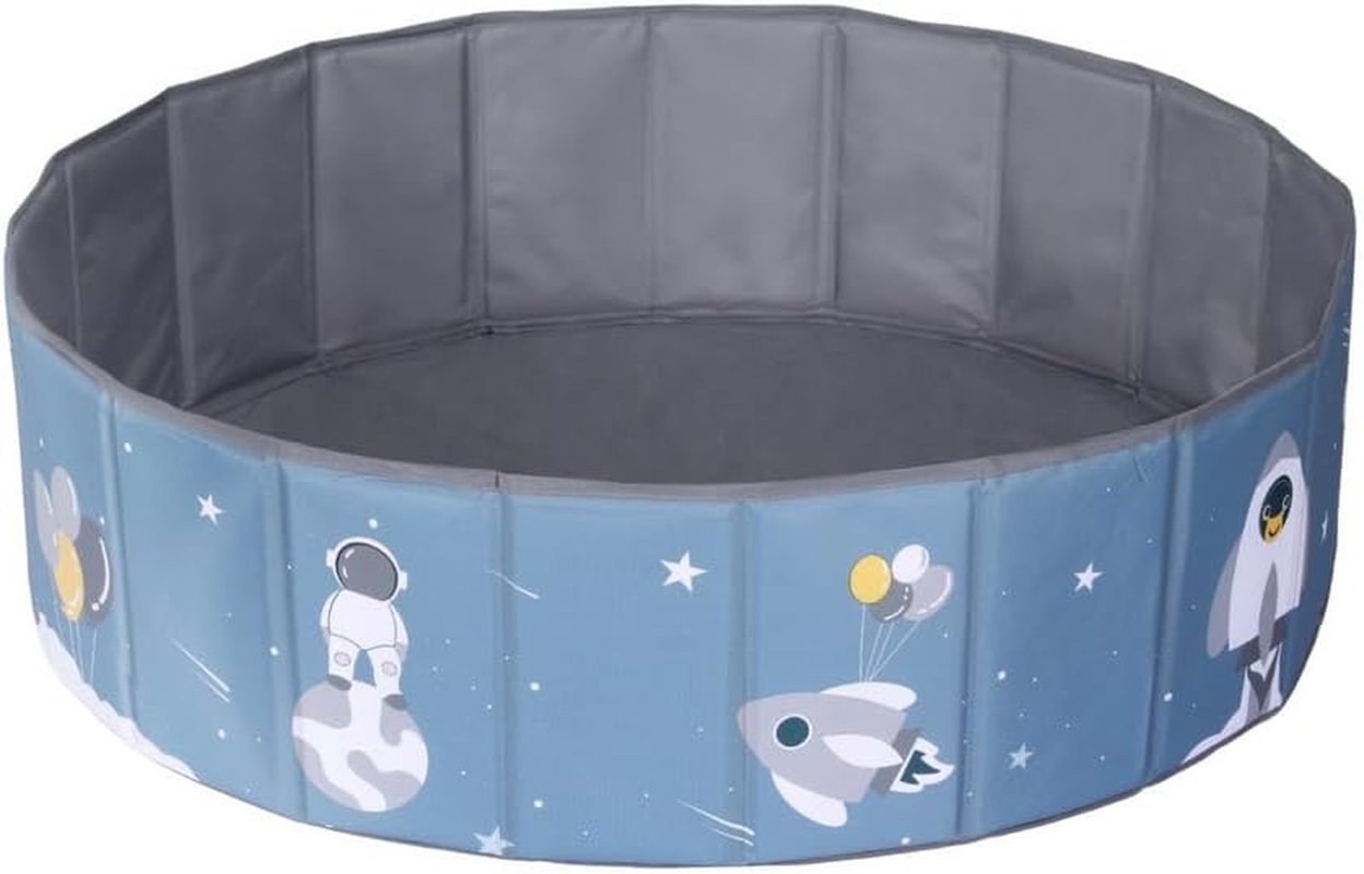 Keezi Ball Pit, 100 X 100 X 30Cm Foldable Foam Balls Pits Kids Soft Pool Playpen Barrier Ideal Gift Toys for Baby Children Toddlers, Suitable for 3-8 Years Old Blue image number 5