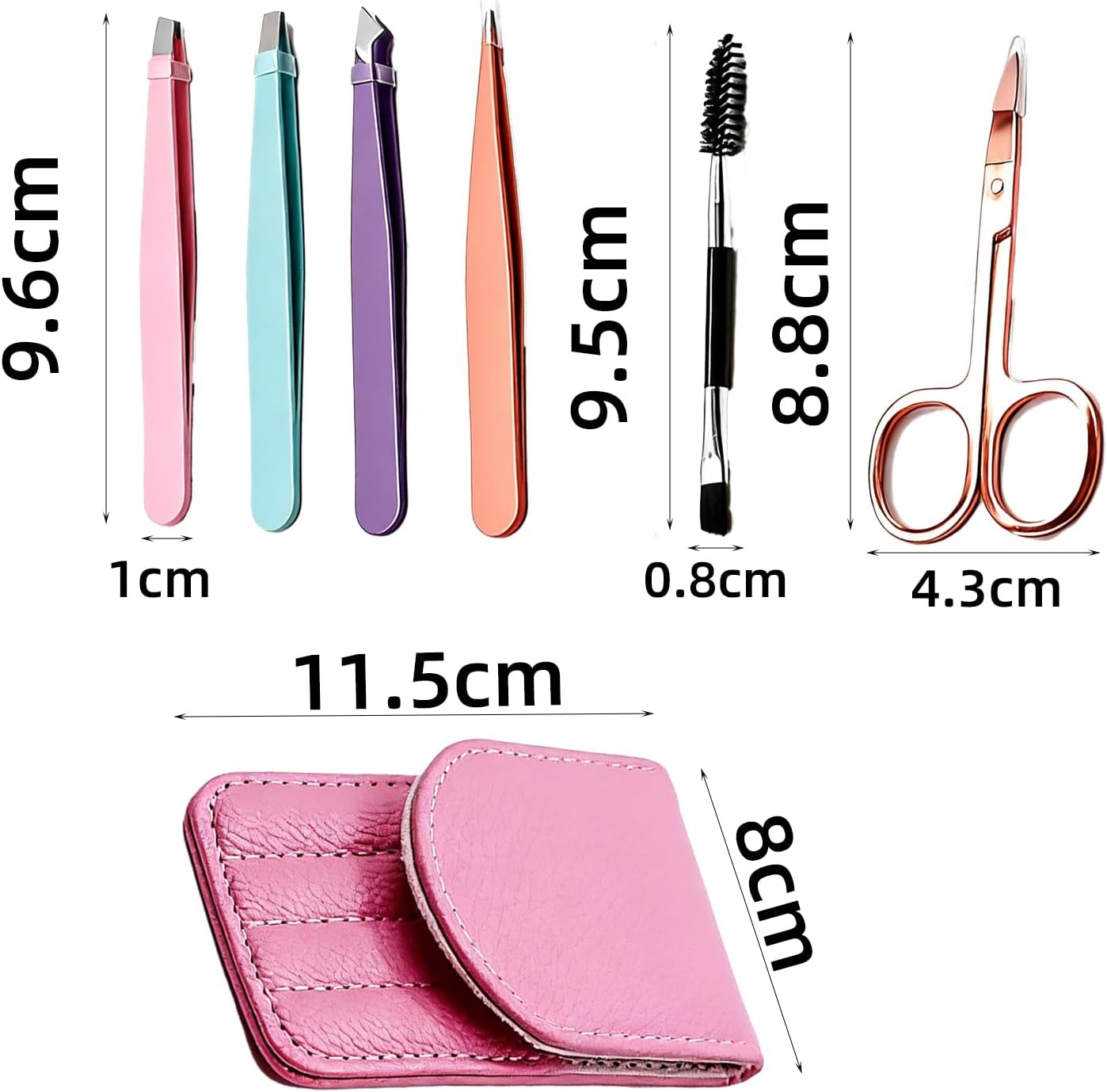 Suytvenxau 6 PCS Professional Tweezers Set - Stainless Steel Precision Tweezers for Eyebrows, Facial Hair, Ingrown Hair, Splinter Removal - Precise Tweezers (Multicolor) image number 1