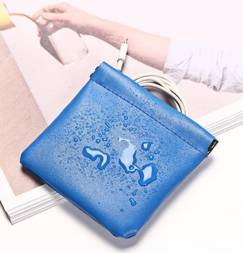 Pouchic - Personalized Snap Closure Leather Organizer Pouch, Pouchic No Zipper Self-Closing Pocket Cosmetic Bag, Pouchic Snap Closure Pouches, Portable Pocket Cosmetic Bag (H,Large) image number 6